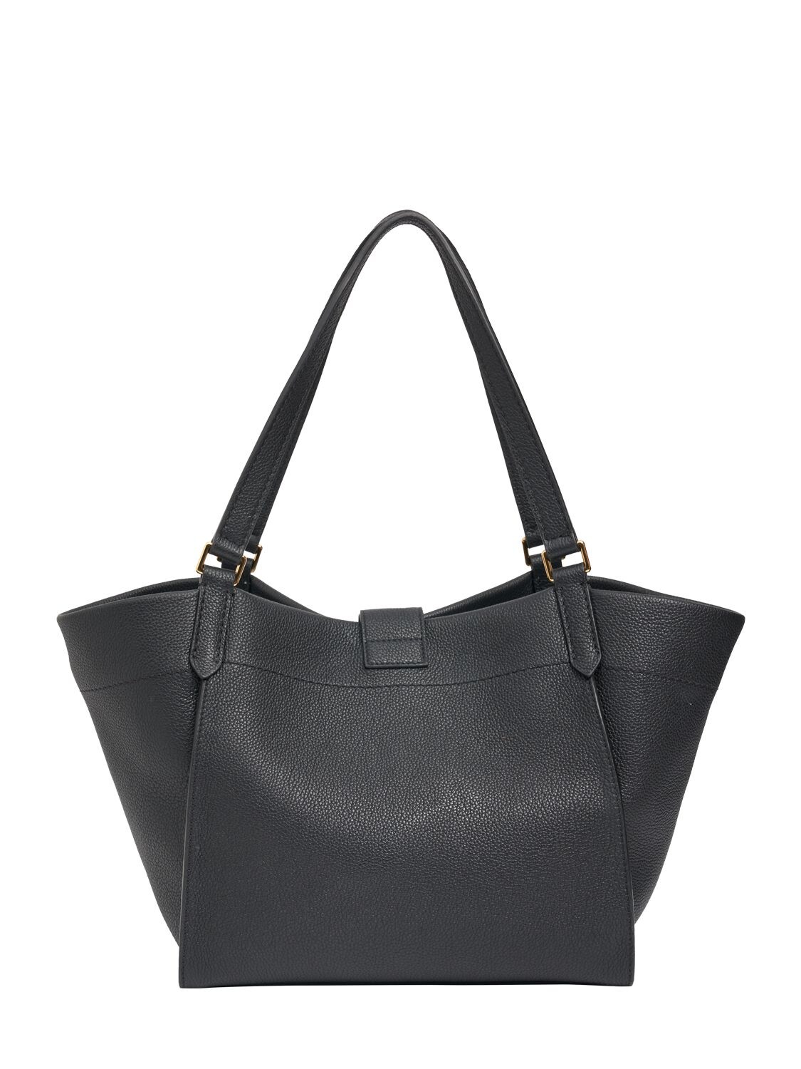 Shop Tom Ford Medium Tara Grain Leather Tote Bag In Black