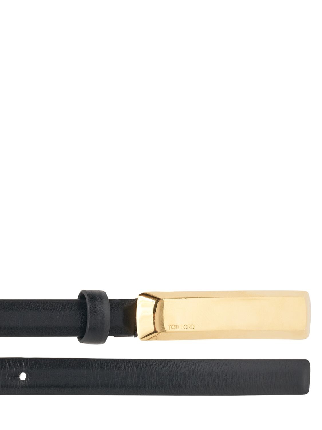 Shop Tom Ford 15mm Box Palmellato Belt In Black