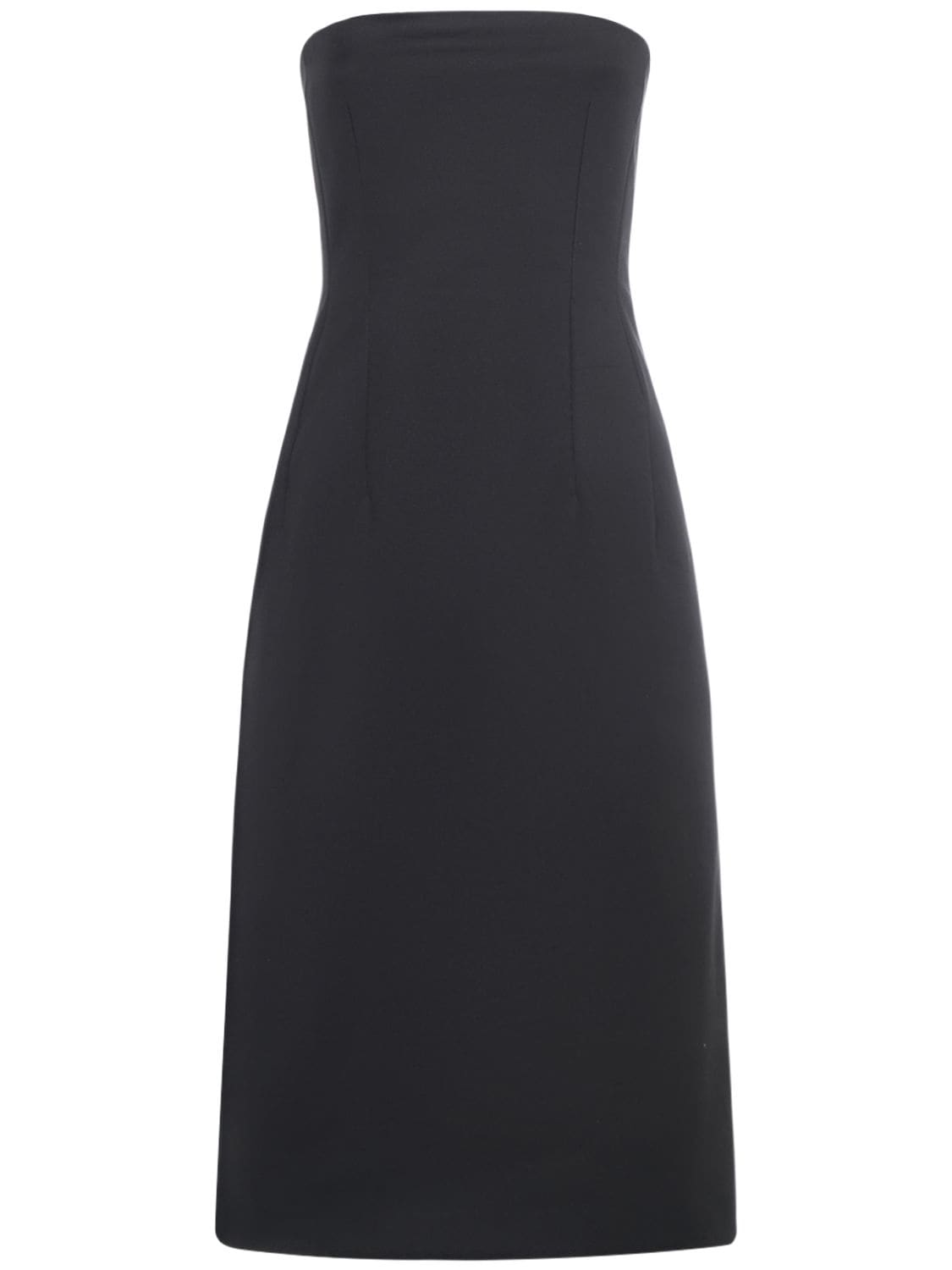 Shop Sportmax Editta Cotton Gabardine Mini Dress In Black