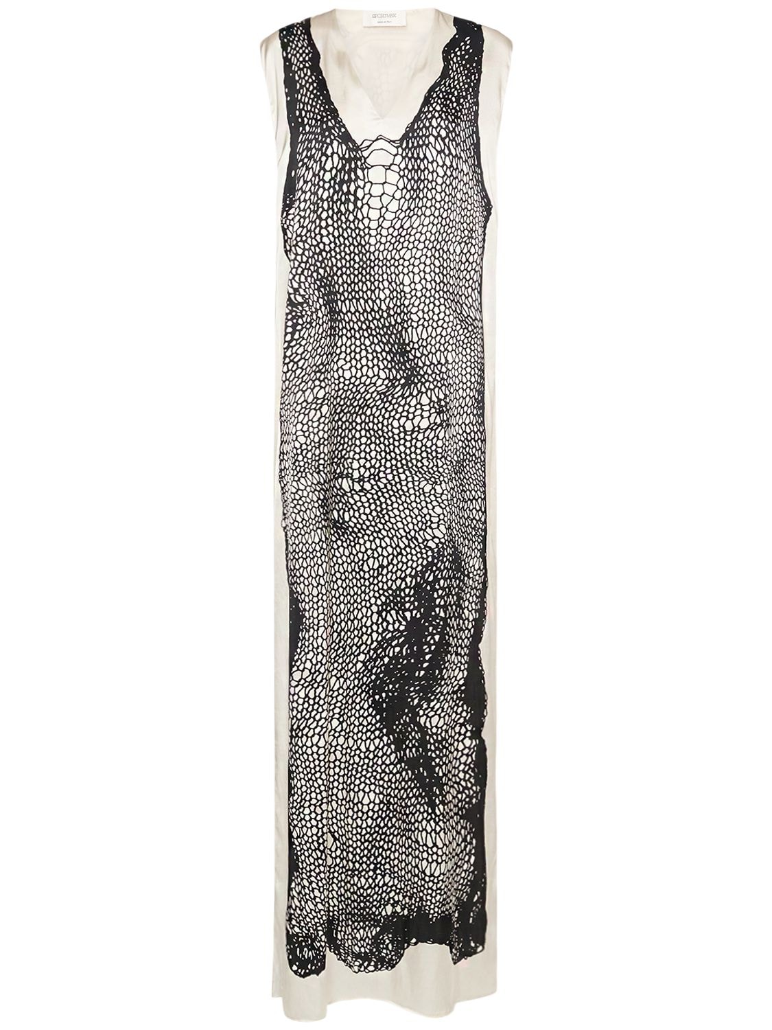 Image of Egeria Sleeveless Satin Long Dress