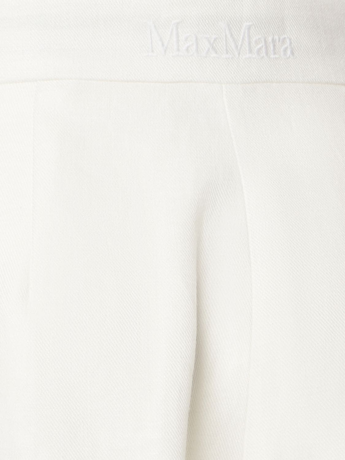 Shop Max Mara Linen Wide Pants In White