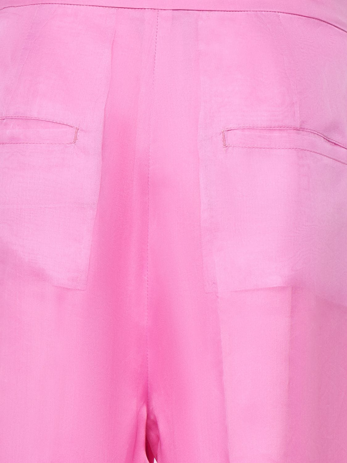 Shop Max Mara Calibri Silk Organza Wide Pants In Fuchsia