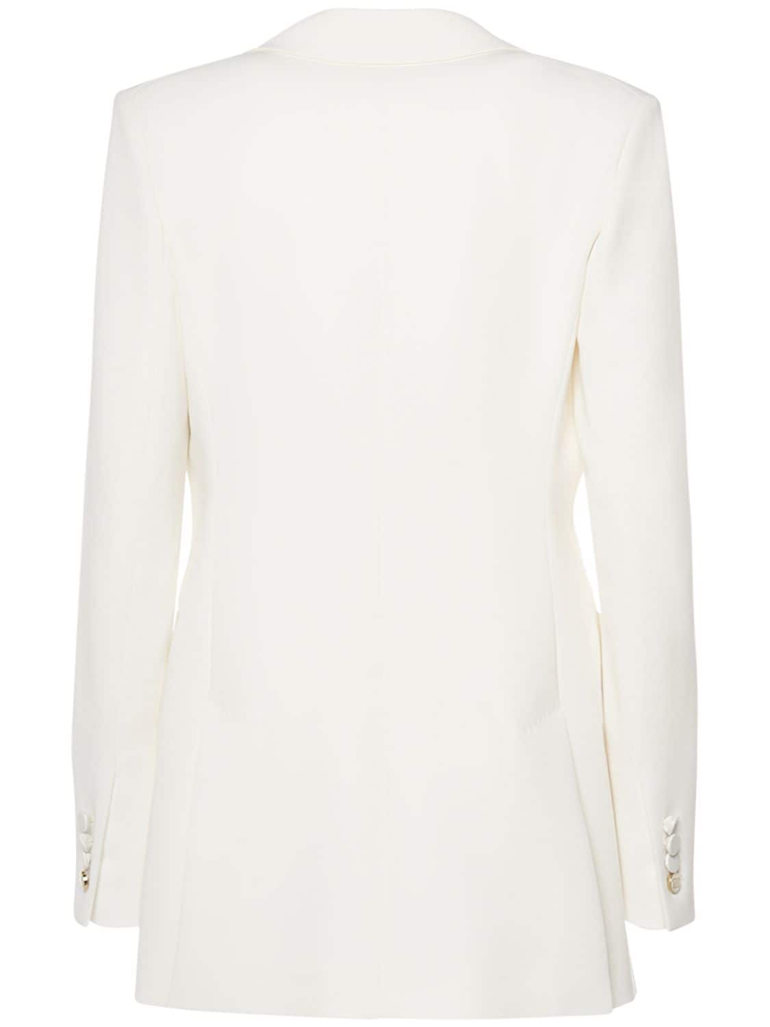 Shop Max Mara Plinio Cady Single Breasted Jacket In White