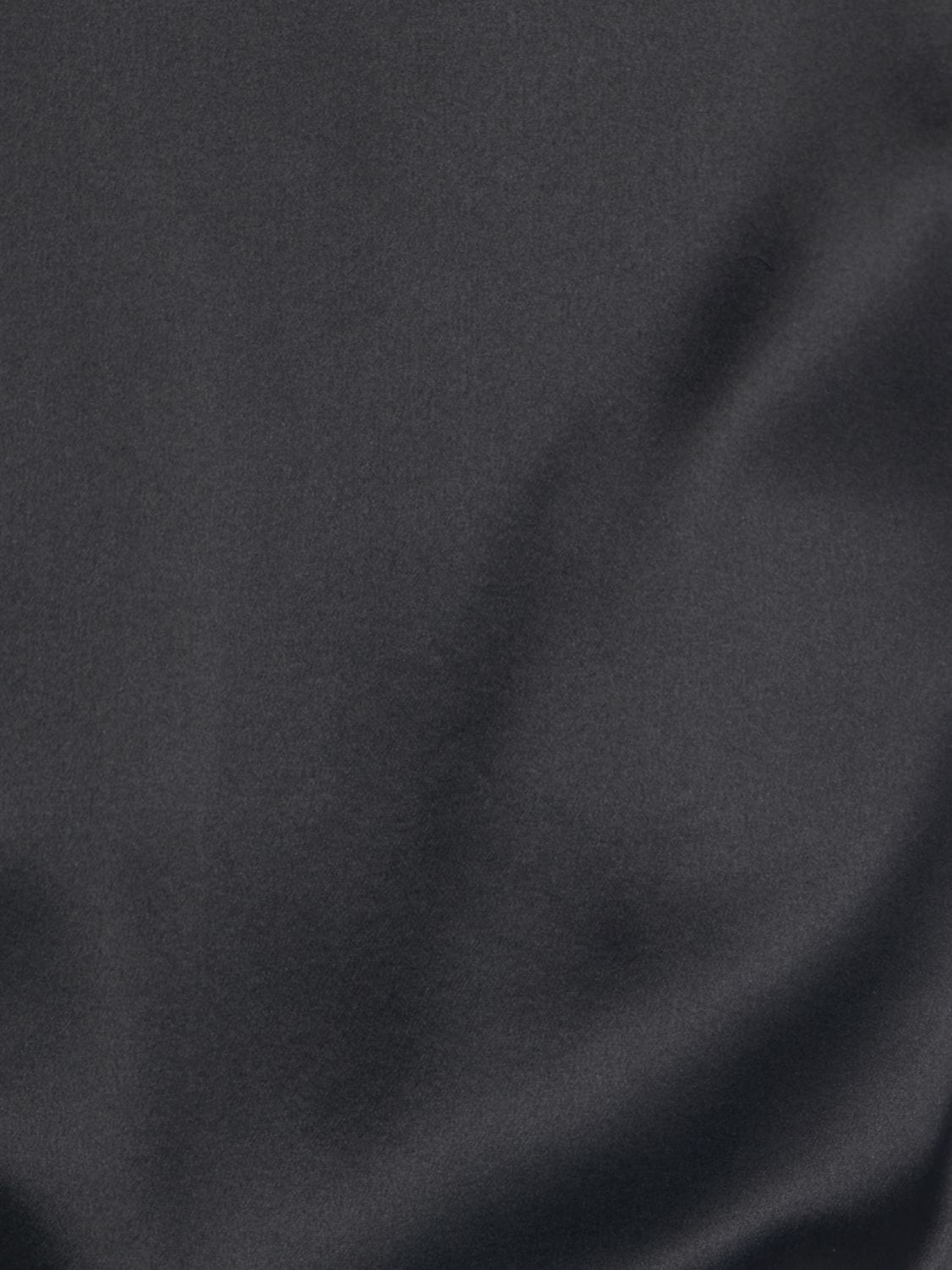 Shop Max Mara Rugiada Satin Self-tie Bodysuit In Black