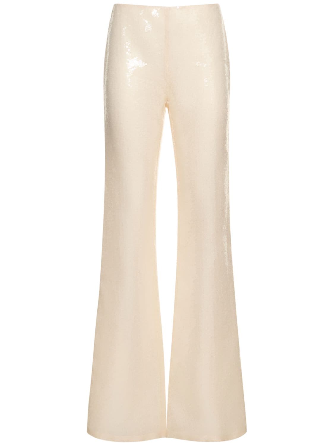 Image of Sequined High Rise Flared Pants