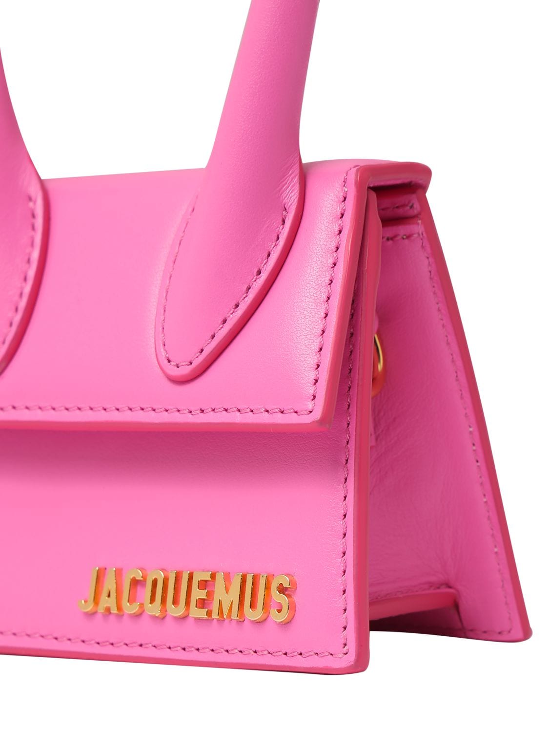 Jacquemus Le Chiquito Moyen Tote Bag Light Green in Leather with Gold-tone  - US