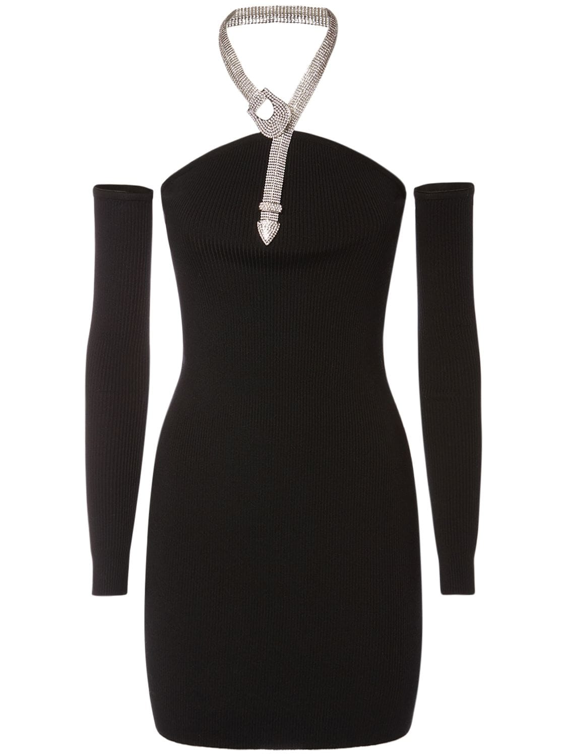 Giuseppe Di Morabito Stretch Cotton Mini Dress In Black