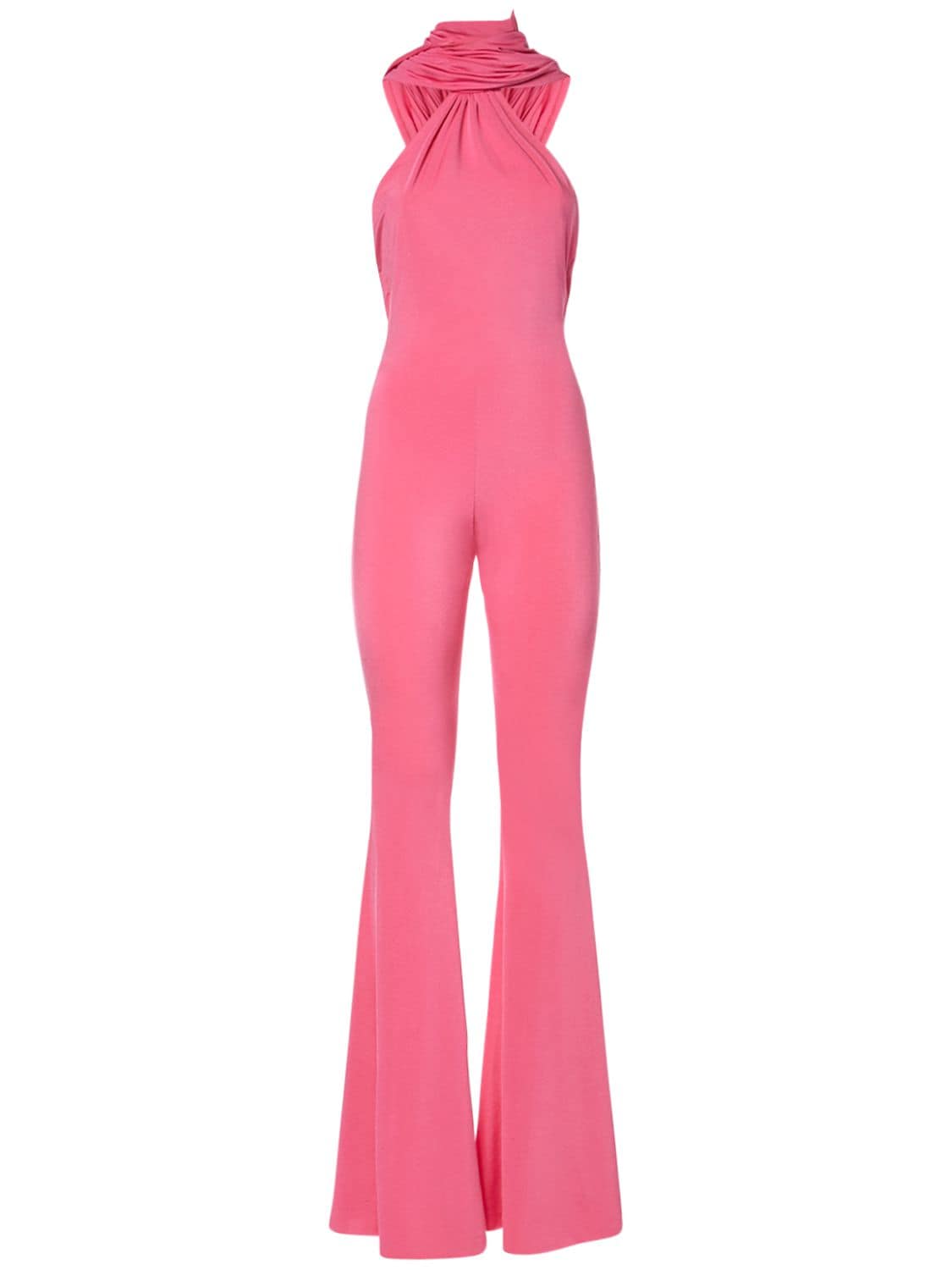 Giuseppe Di Morabito Stretch Jersey Jumpsuit In Hot Pink