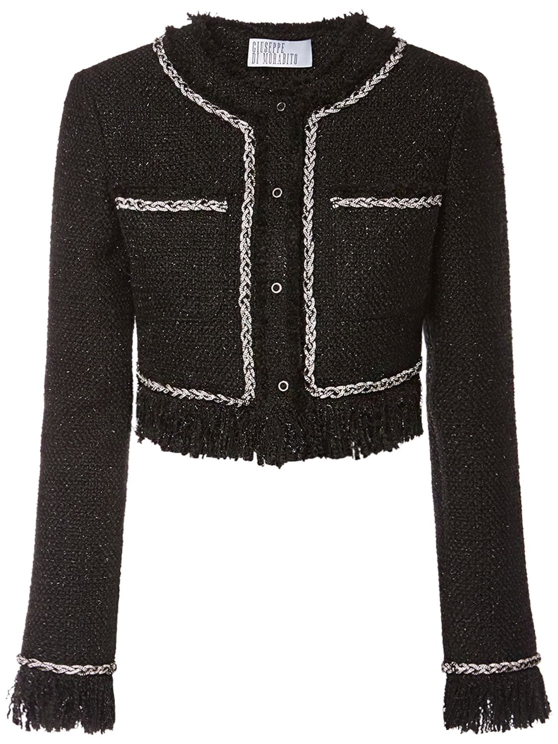 Giuseppe Di Morabito Embellished Bouclé  Jacket In Black