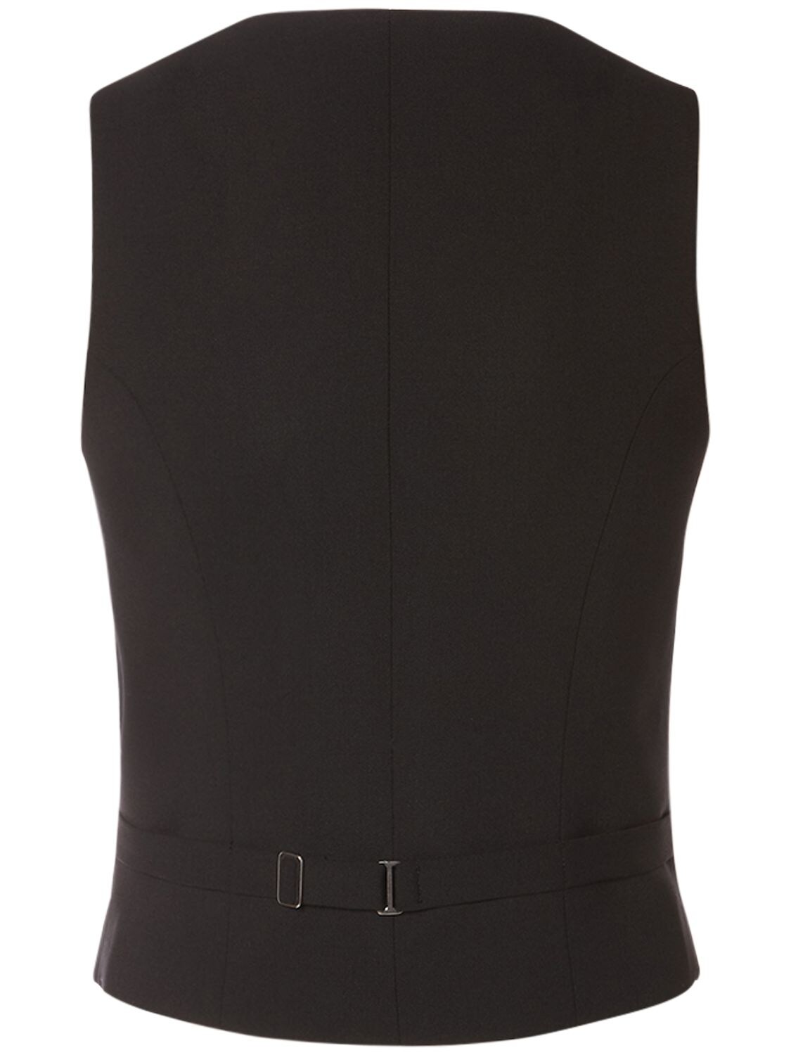 Shop Giuseppe Di Morabito Stretch Wool Vest In Black