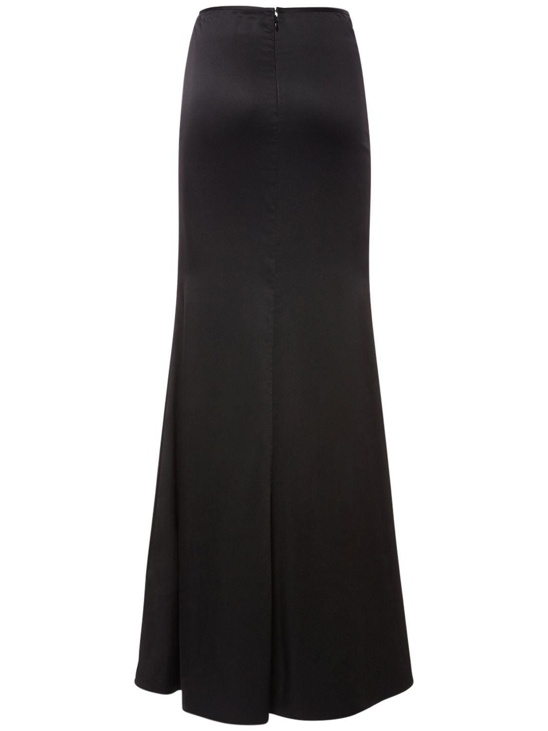 Shop Giuseppe Di Morabito Stretch Viscose Long Skirt In Black