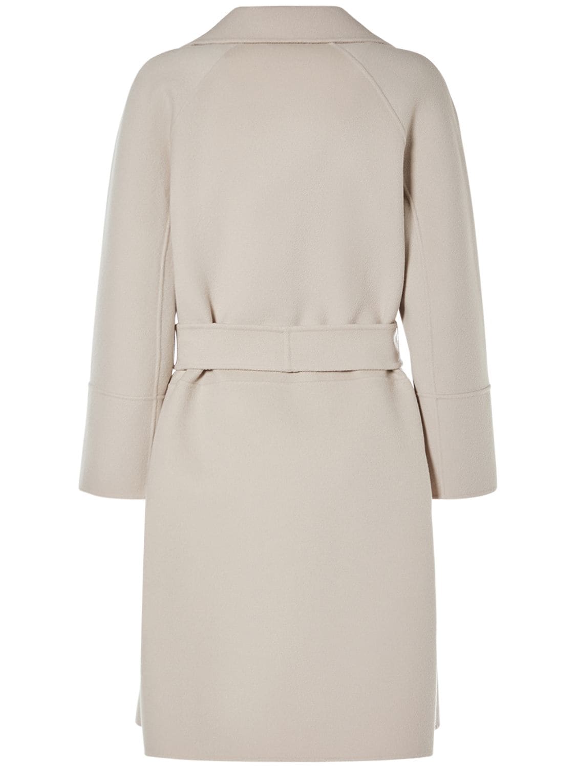 Shop 's Max Mara Arona Belted Wool Midi Coat In Ecru