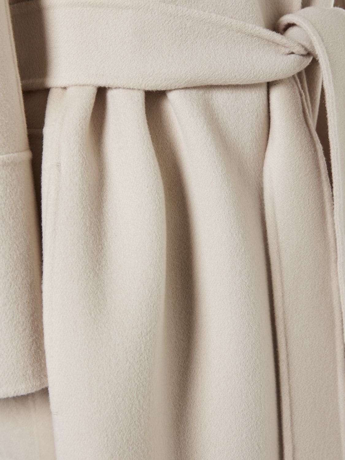 Shop 's Max Mara Arona Belted Wool Midi Coat In Ecru