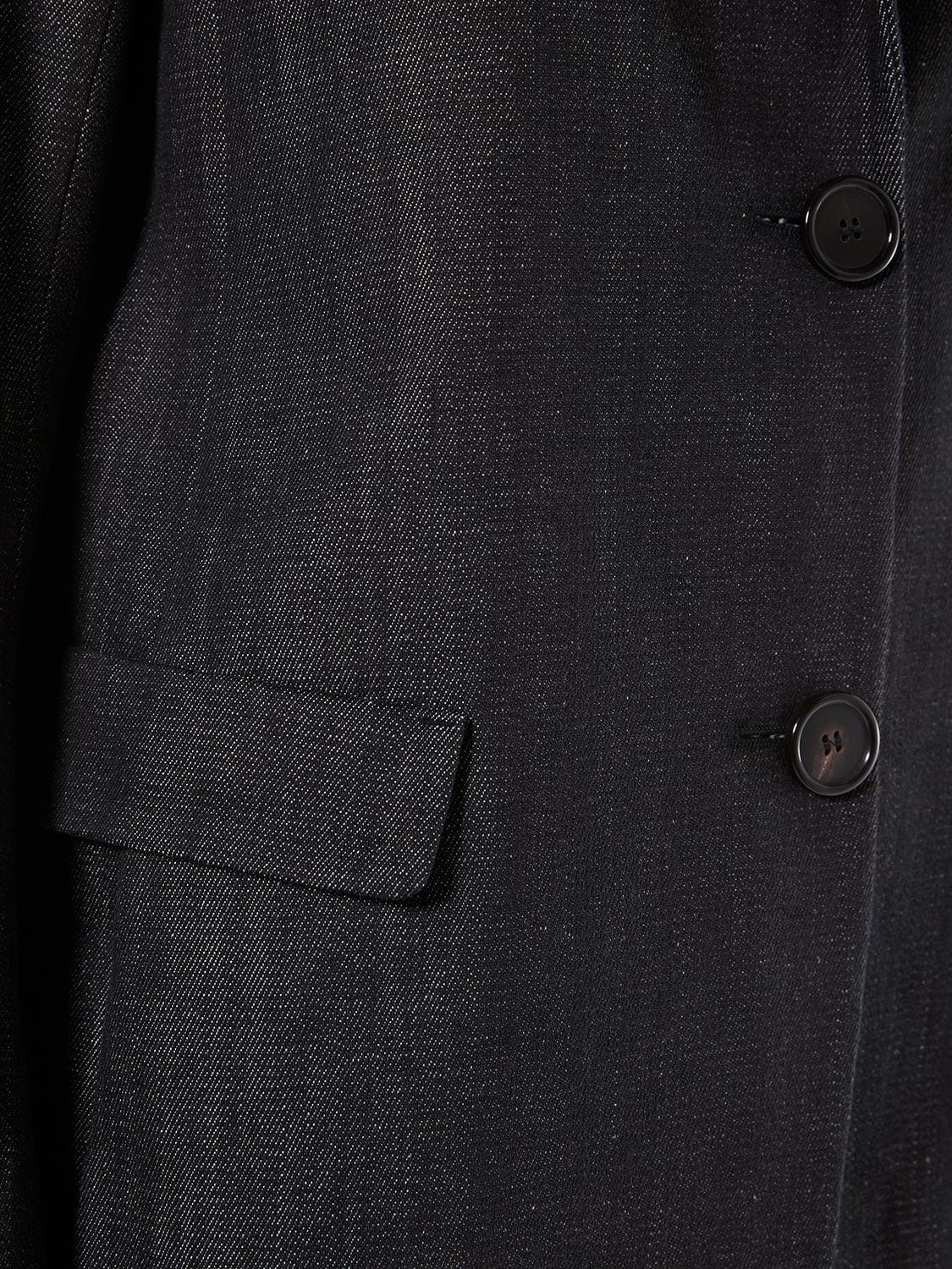 Shop 's Max Mara Murano Cotton Denim Effect Jacket In Black