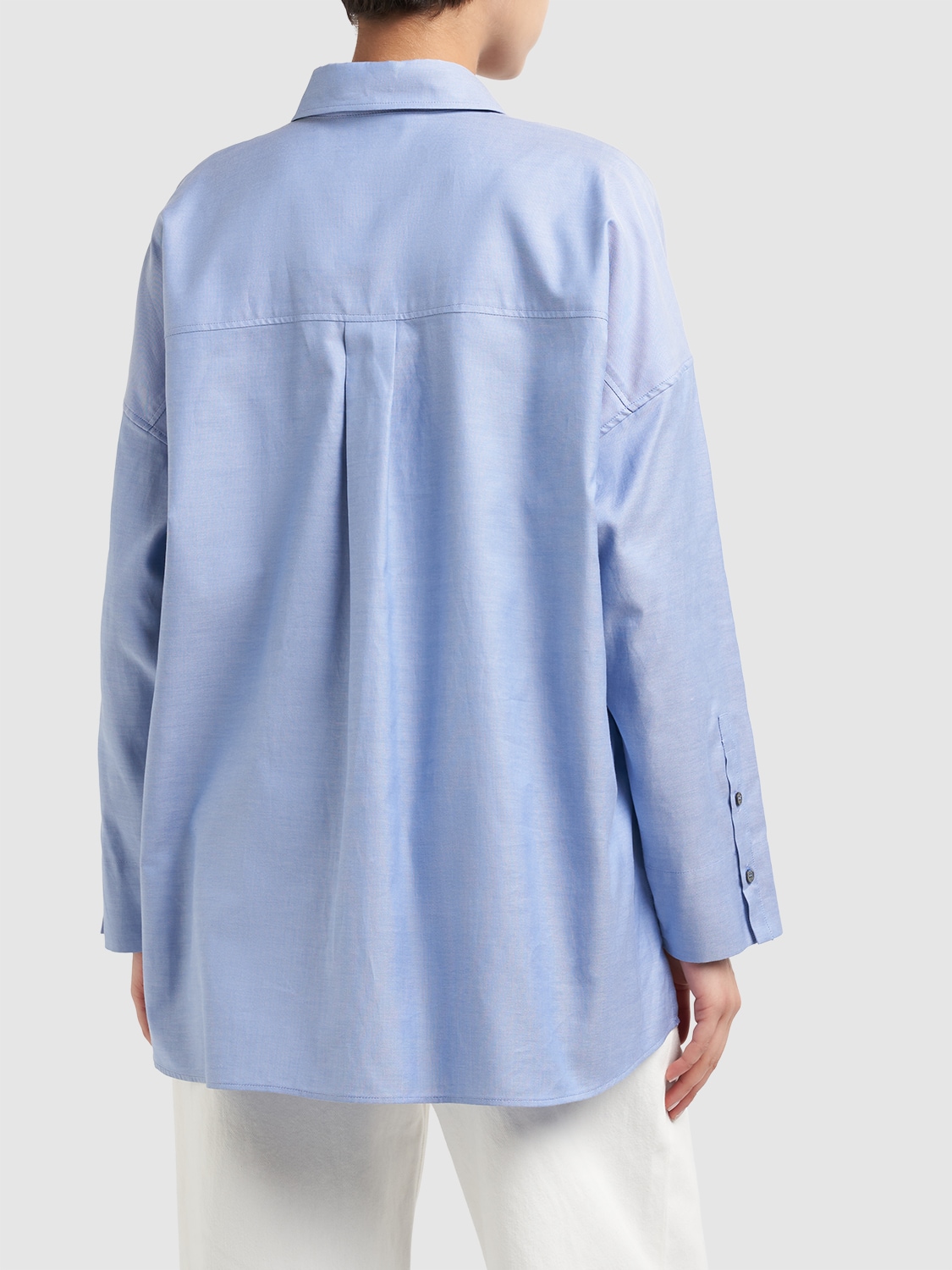 Shop 's Max Mara Lodola Cotton Oxford Shirt In Light Blue