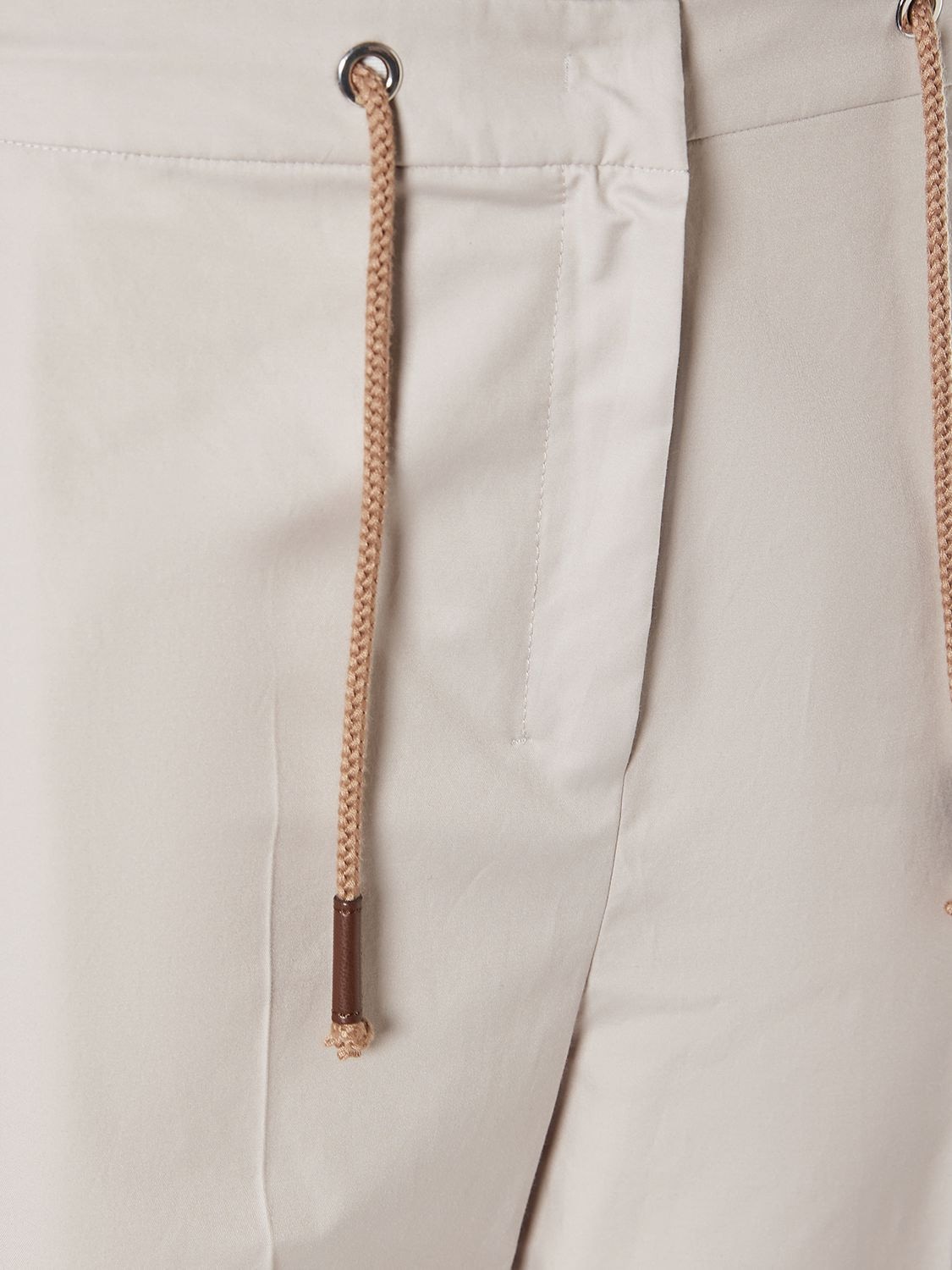 Shop 's Max Mara Ottavo Cotton Twill Blend Wide Pants In Ecru