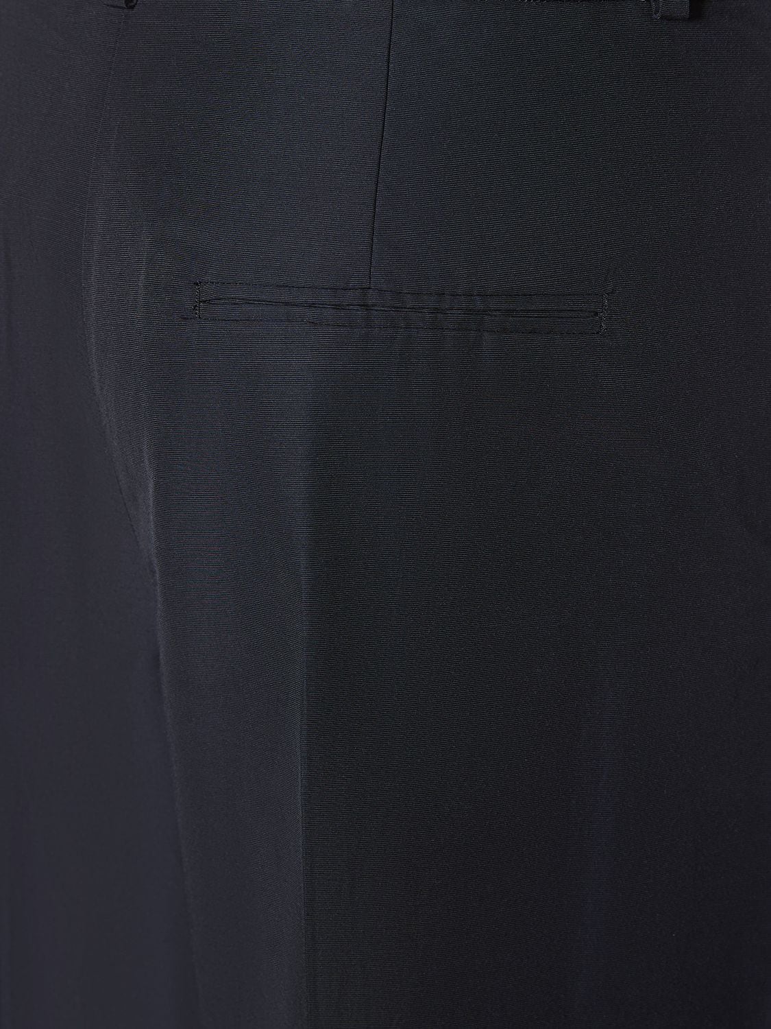 Shop 's Max Mara Agostin Cotton Pants W/ Embellished Belt In Dark Blue