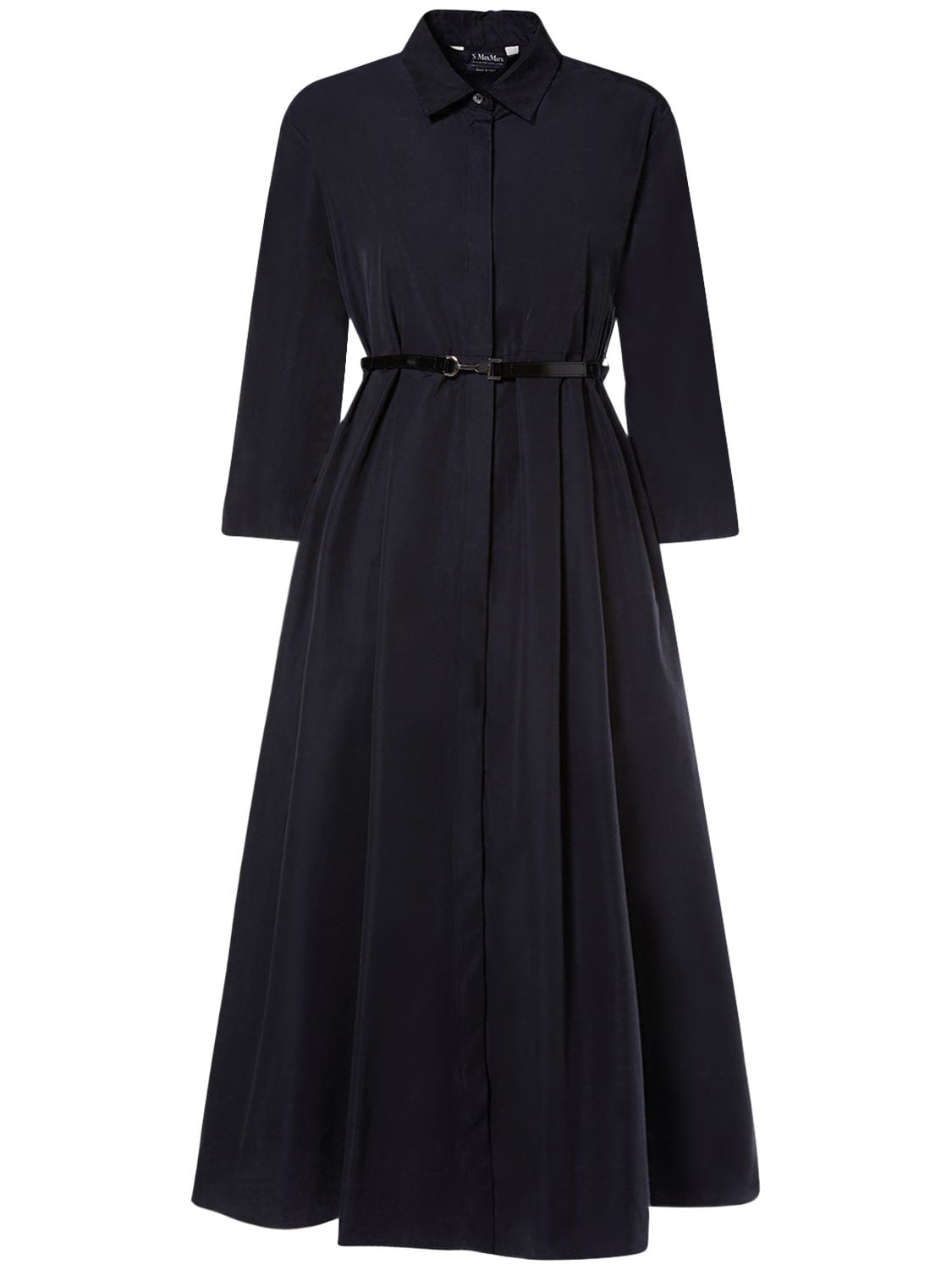 's Max Mara Emilia Cotton Blend Midi Shirt Dress In Dark Blue