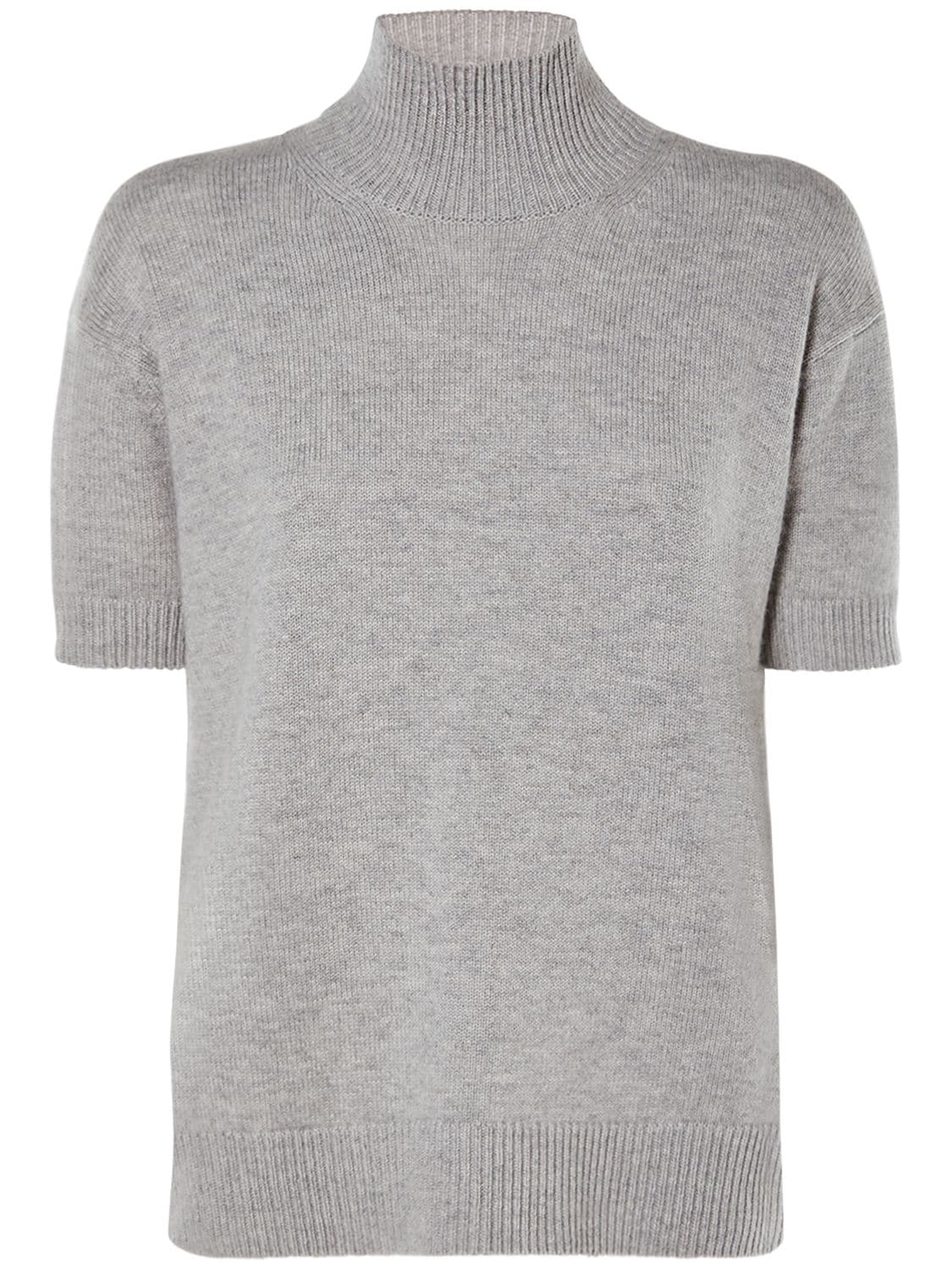S Max Mara Paola Wool Blend Turtleneck Sweater In Grey