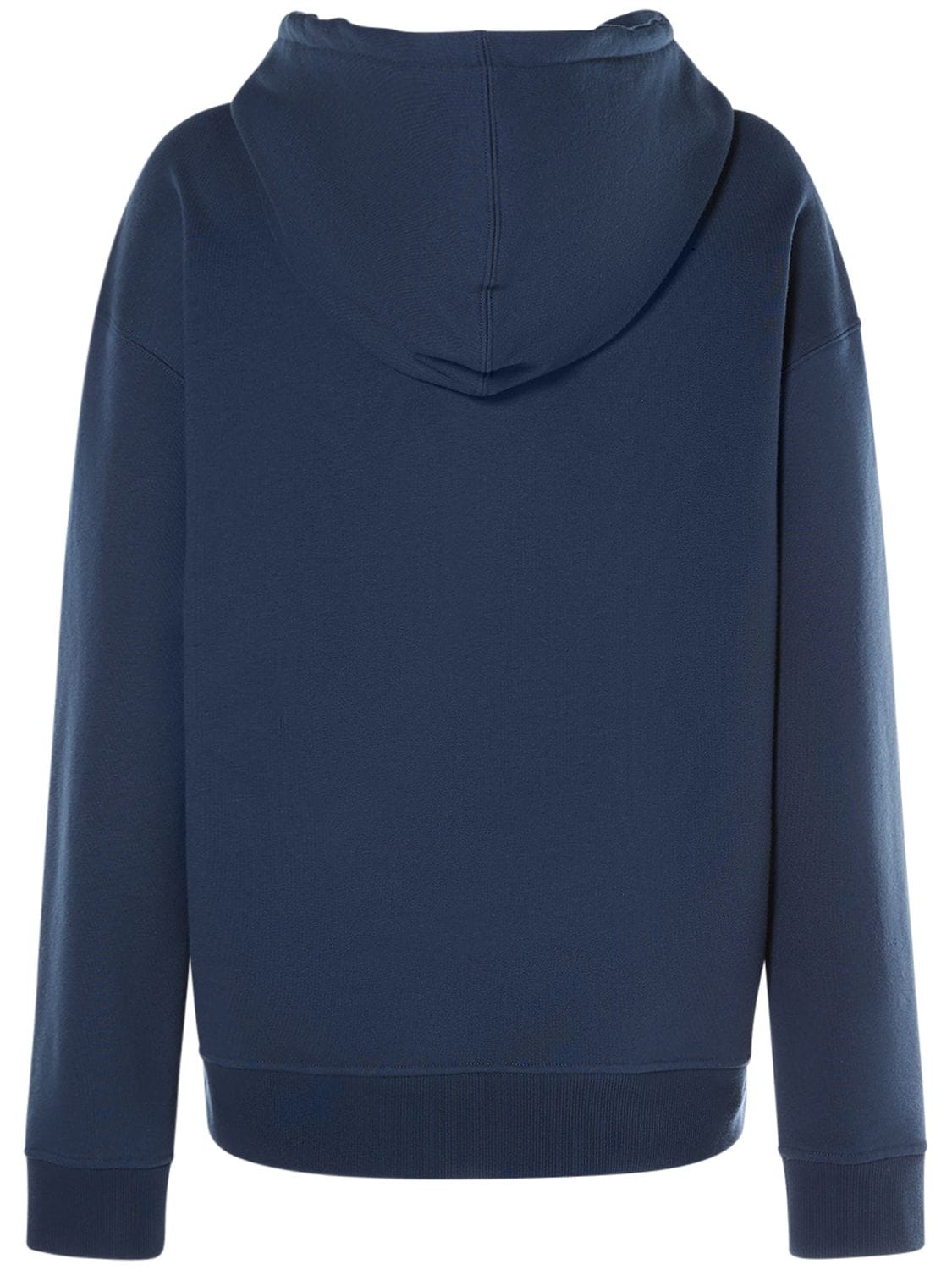 Shop 's Max Mara Agre Cotto Jersey Logo Hooded Sweatshirt In Blue