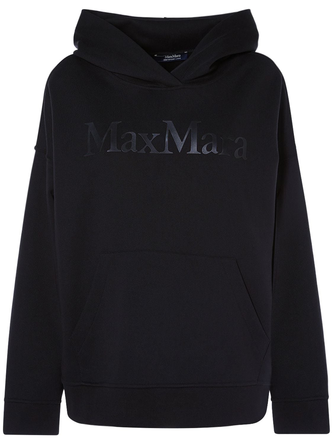 Shop 's Max Mara Palmira Jersey Interlock Hoodie W/logo In Black