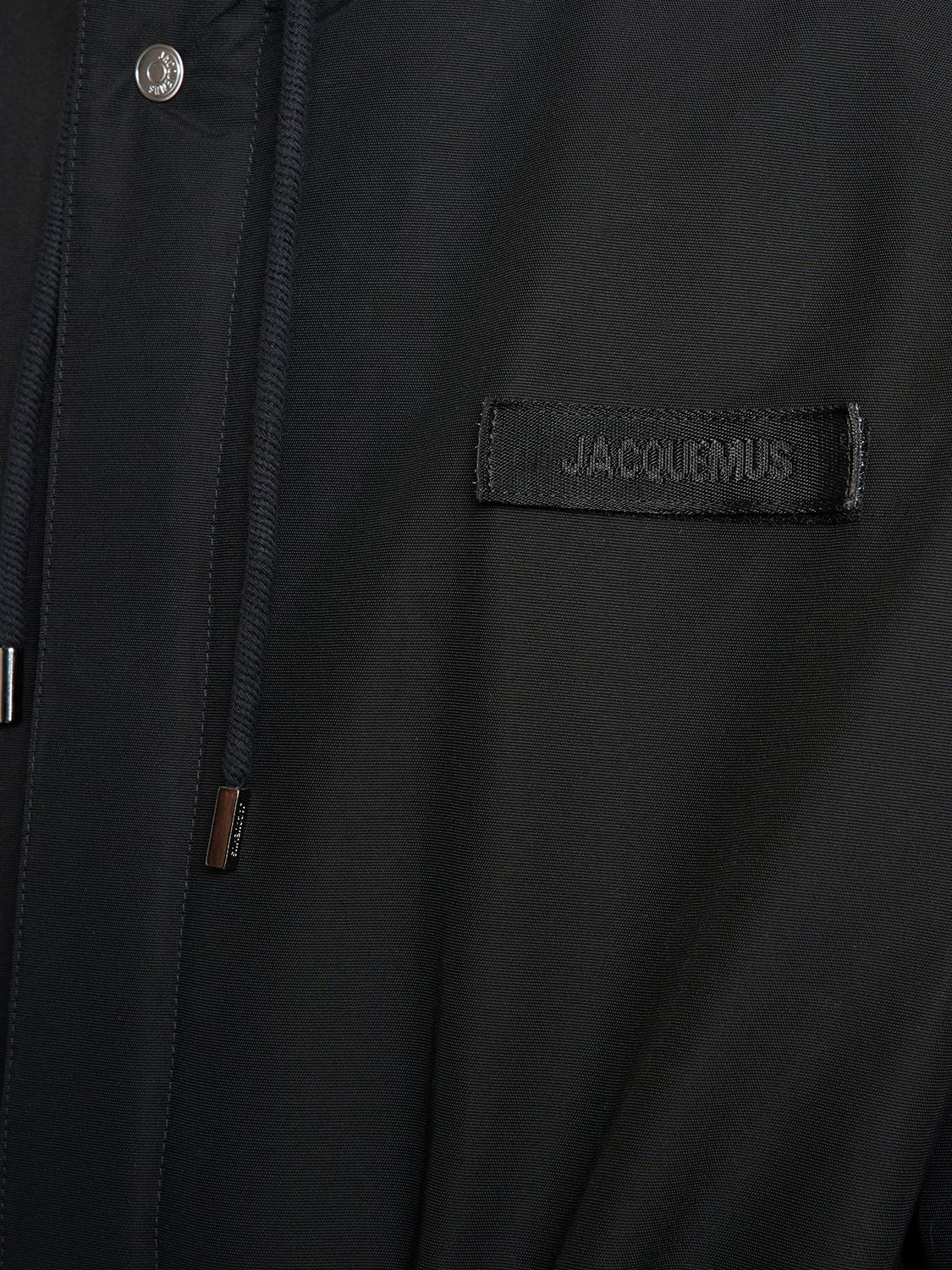 Shop Jacquemus La Parka Cotton &  Nylon Coat In Black