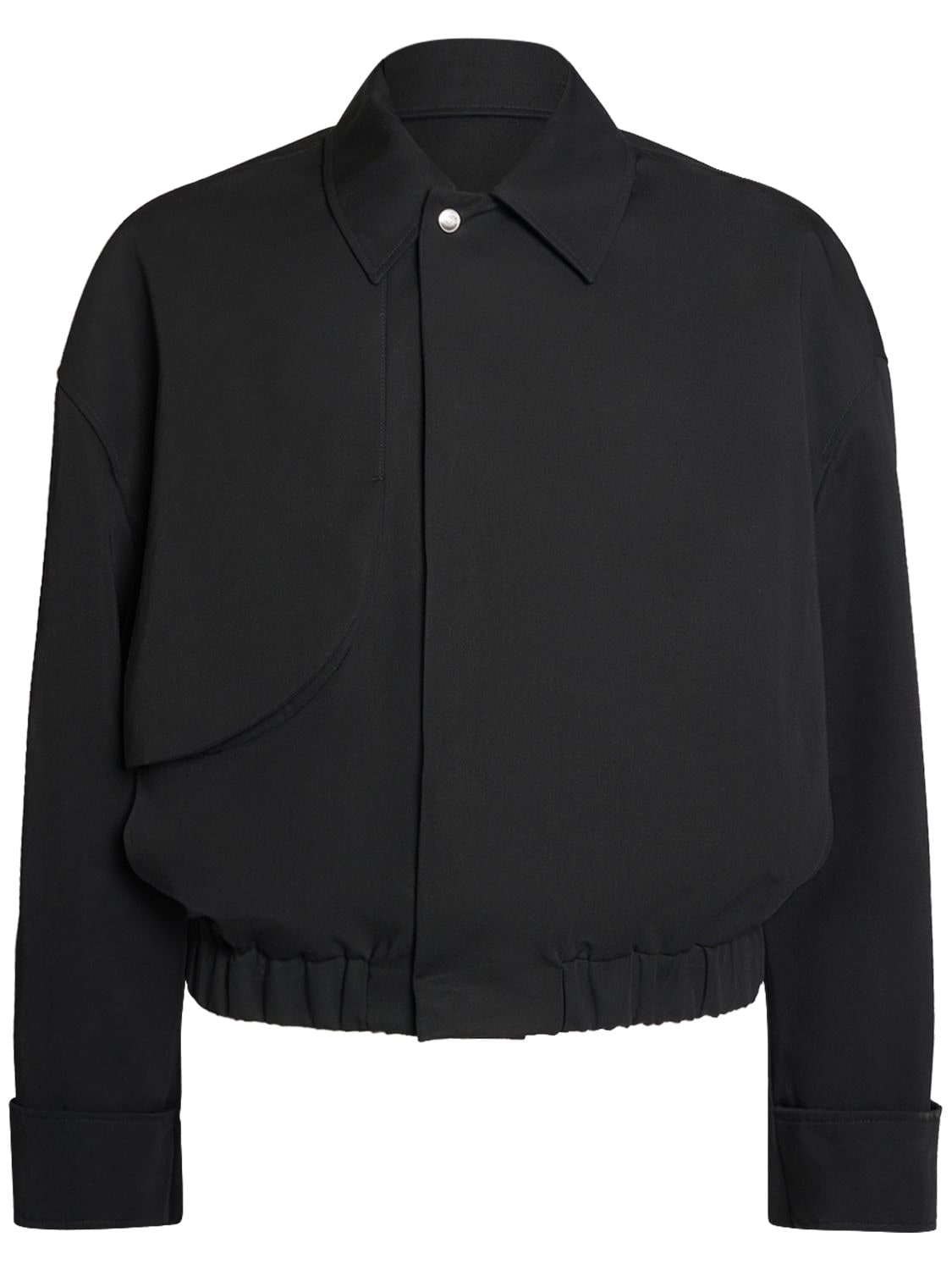 Shop Jacquemus Le Blouson Salti Cotton & Linen Jacket In Black