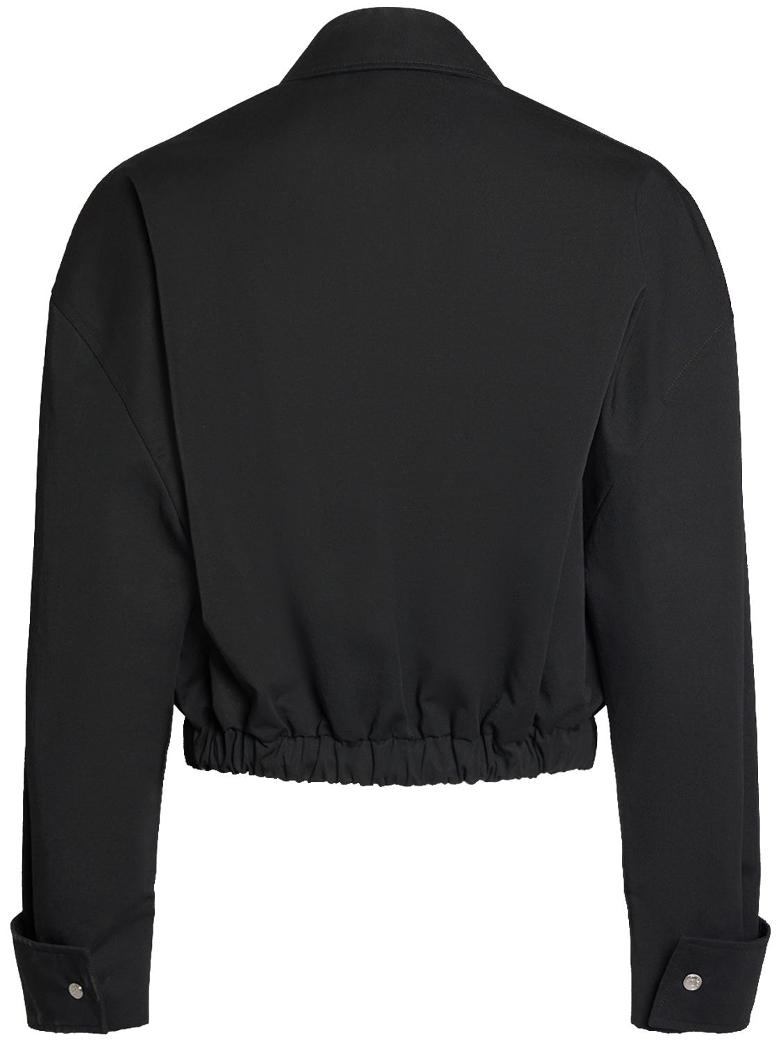 Shop Jacquemus Le Blouson Salti Cotton & Linen Jacket In Black