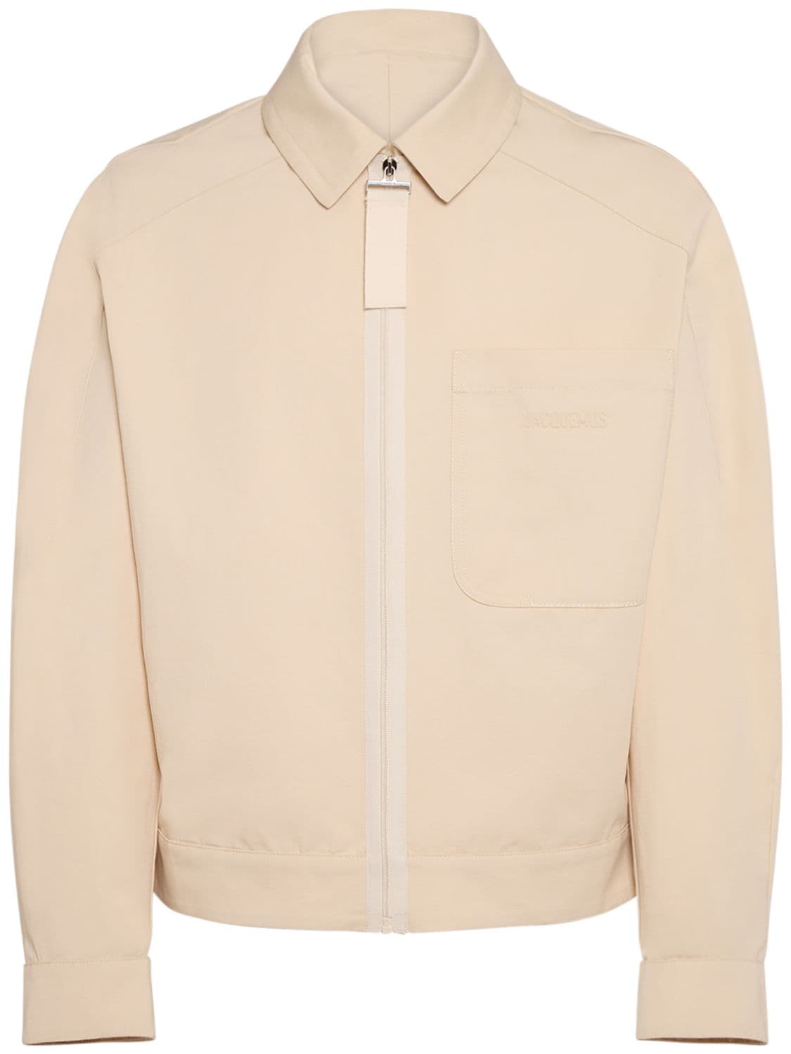 Jacquemus Le Blouson Linu Cotton & Linen Jacket In Beige