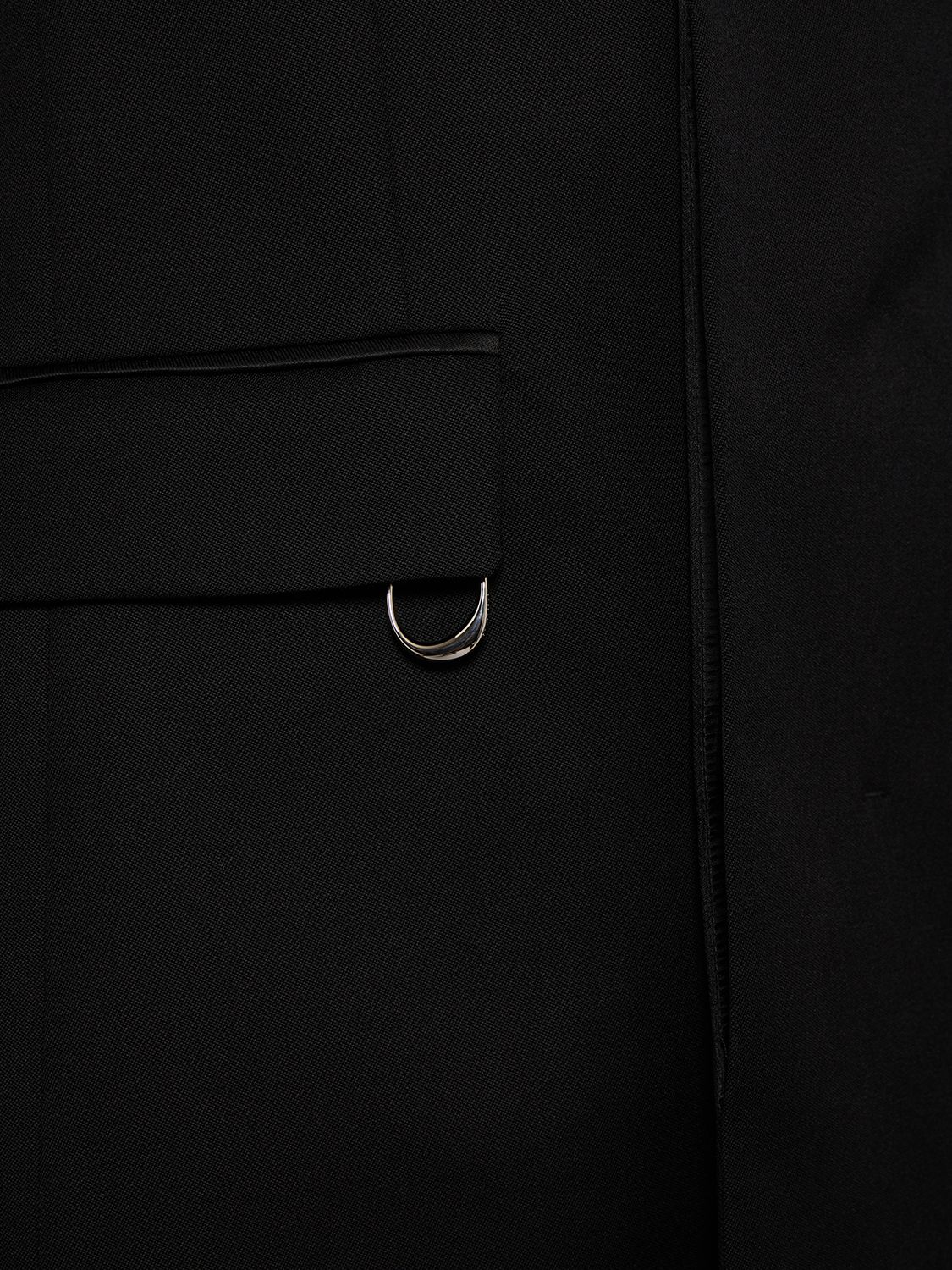 Shop Jacquemus La Veste Melo Wool Tuxedo Blazer In Black