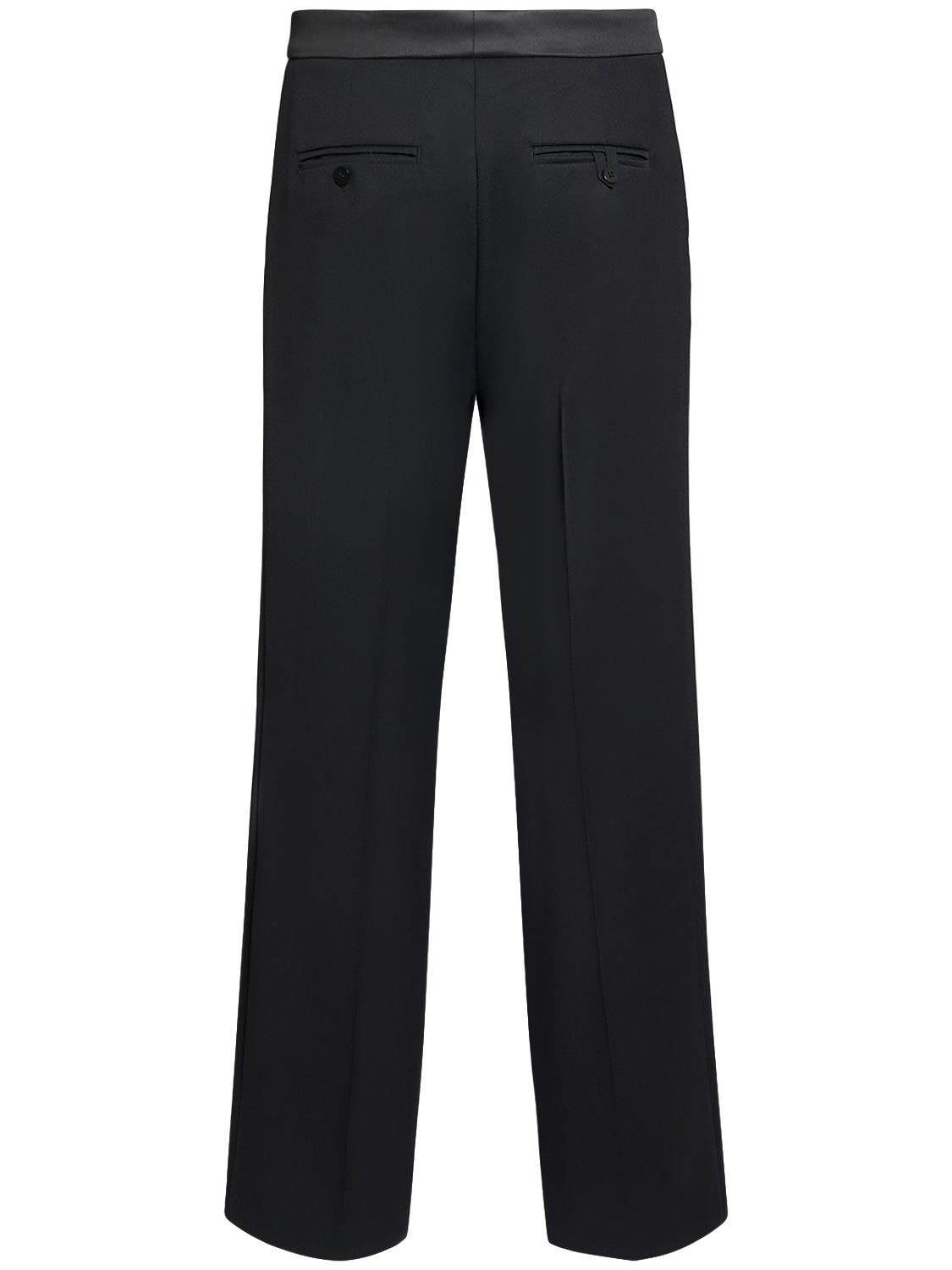 Shop Jacquemus Le Pantalon Melo Wool Tuxedo Pants In Black