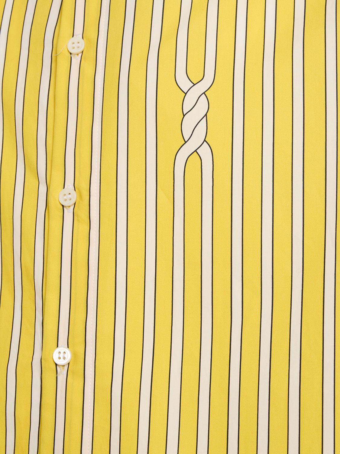 Shop Jacquemus La Chemise Simon Cotton Shirt In Yellow Striped