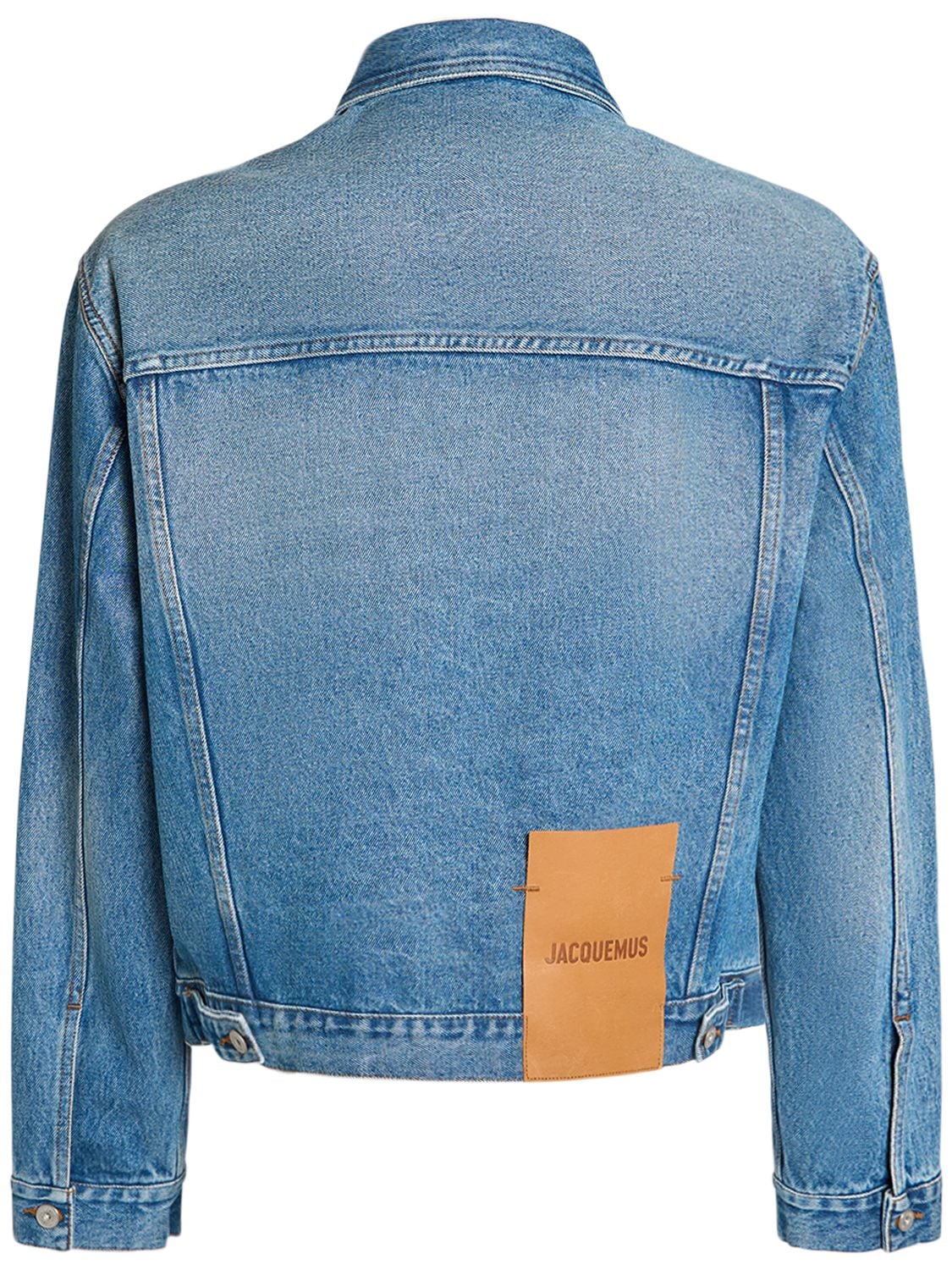 Shop Jacquemus La Veste De-nîmes Denim Jacket In Blue