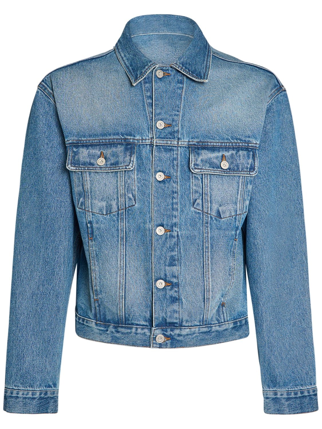 Shop Jacquemus La Veste De-nîmes Denim Jacket In Blue