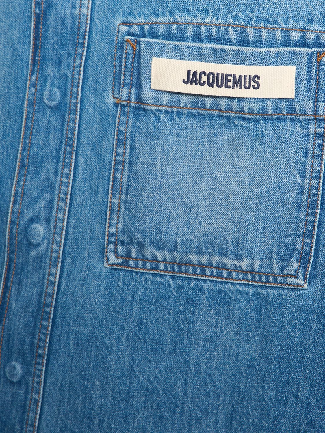 Shop Jacquemus La Chemise De-nimes Denim Shirt In Blue