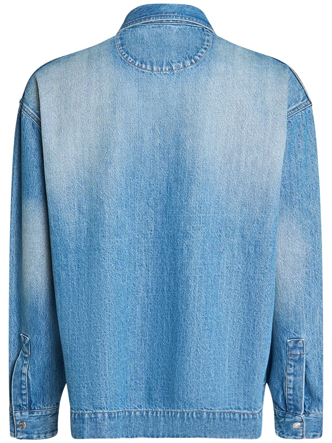 Shop Jacquemus La Chemise De-nimes Denim Shirt In Blue