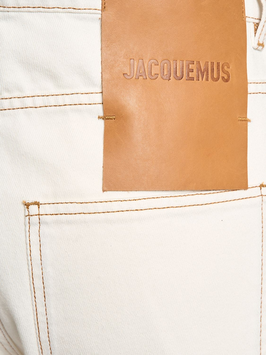 Shop Jacquemus Le De Nîmes Droit Denim Jeans In Off-white