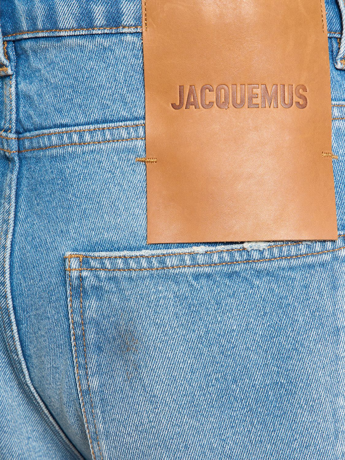 Shop Jacquemus Le De Nîmes Large Denim Jeans In Blue