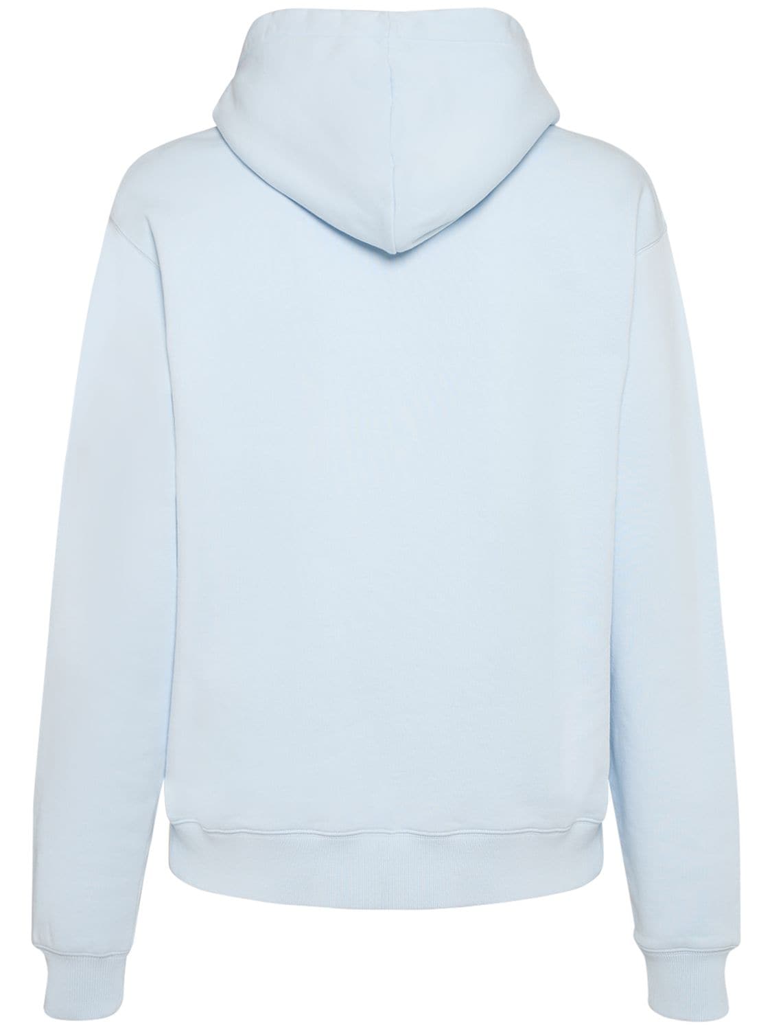 Shop Jacquemus Le Hoodie Gros Grain Cotton Sweatshirt In Light Blue