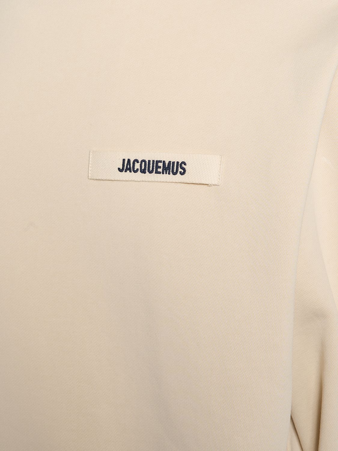 Shop Jacquemus Le Cotton Gros Grain Sweatshirt In Beige