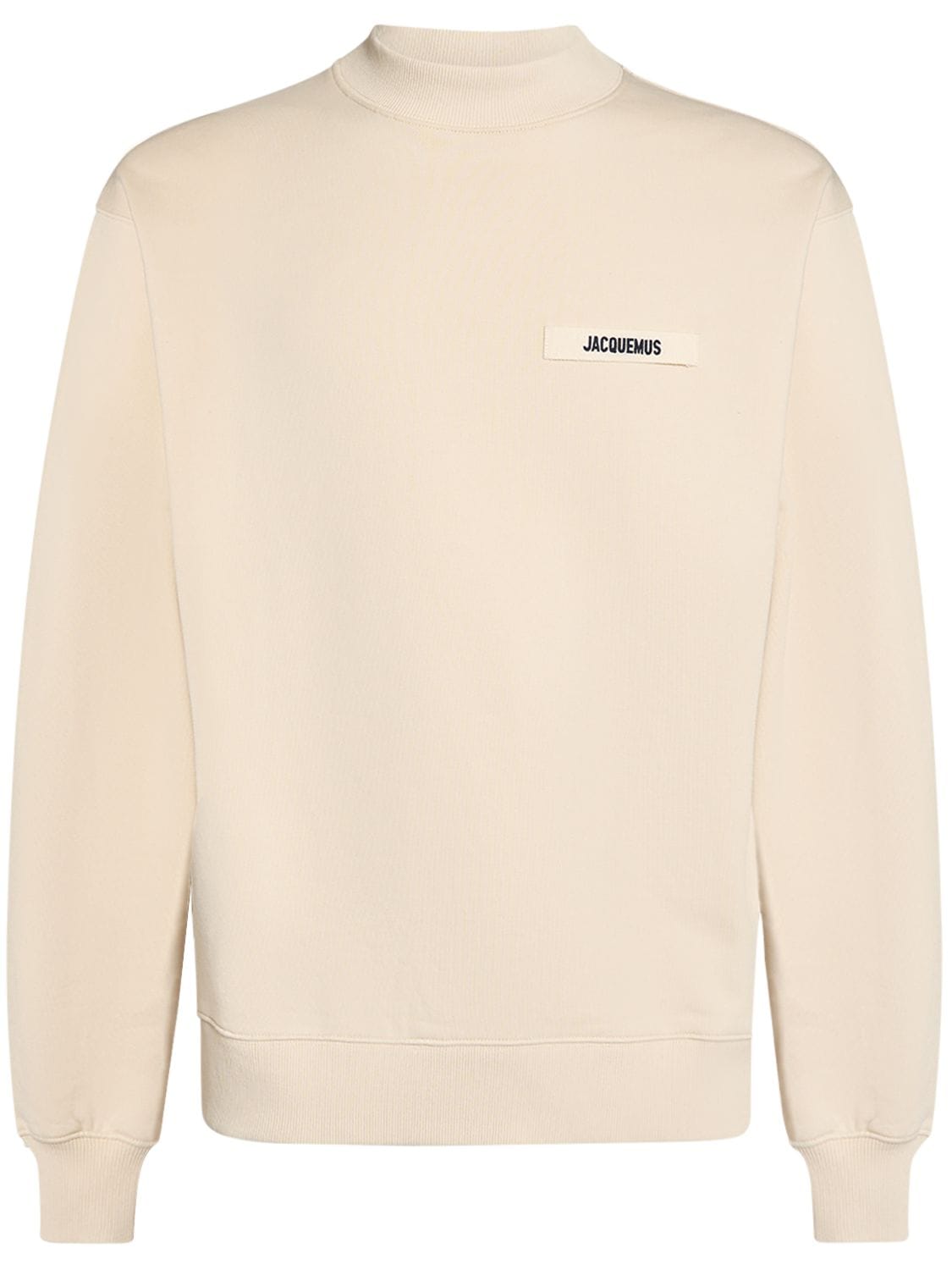 Shop Jacquemus Le Cotton Gros Grain Sweatshirt In Beige