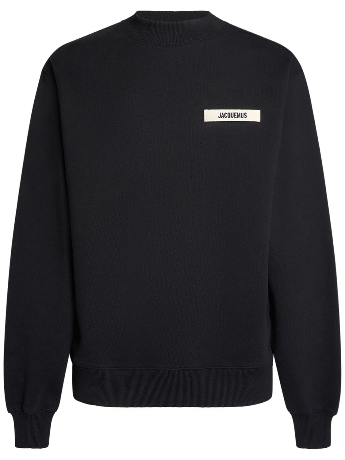Shop Jacquemus Le Cotton Gros Grain Sweatshirt In Black