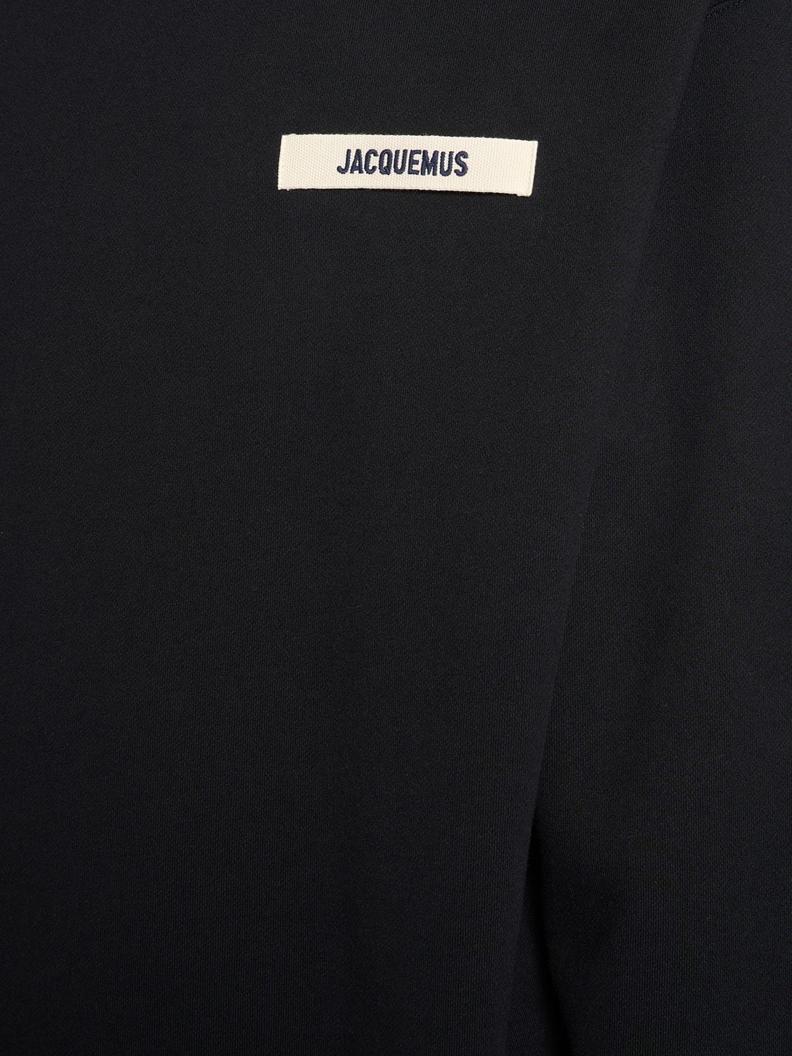 Shop Jacquemus Le Cotton Gros Grain Sweatshirt In Black