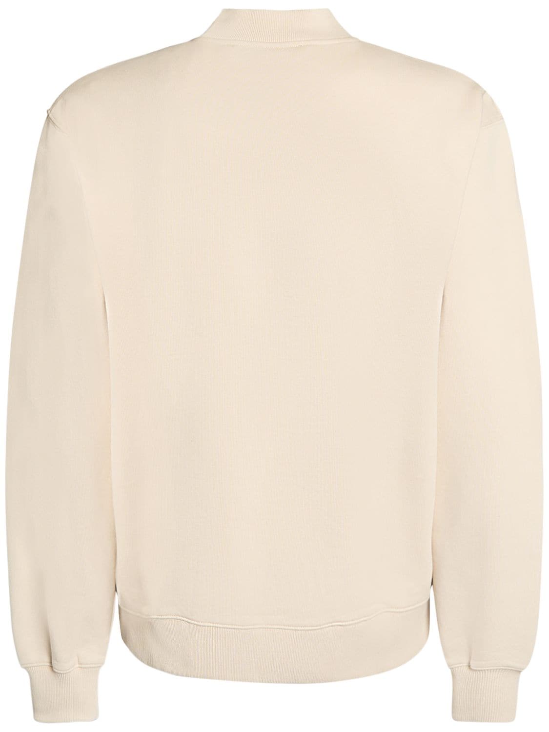 Shop Jacquemus Le Cotton Gros Grain Sweatshirt In Beige