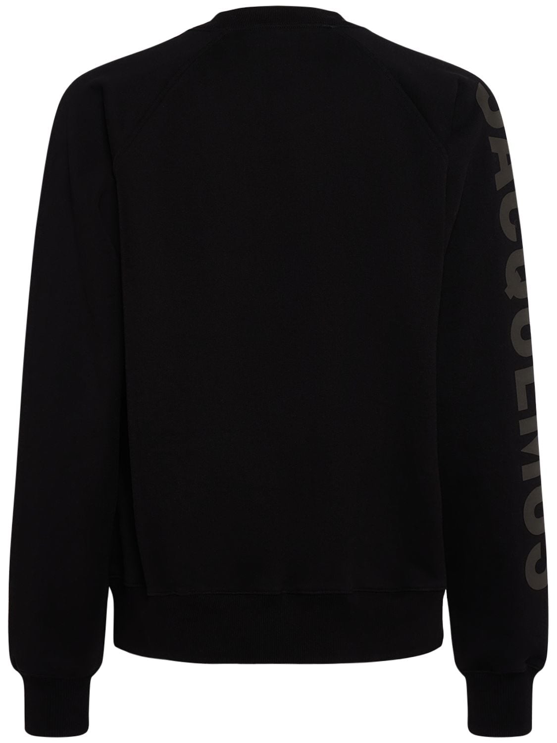 Shop Jacquemus Le Crewneck Typo Sweatshirt In Black