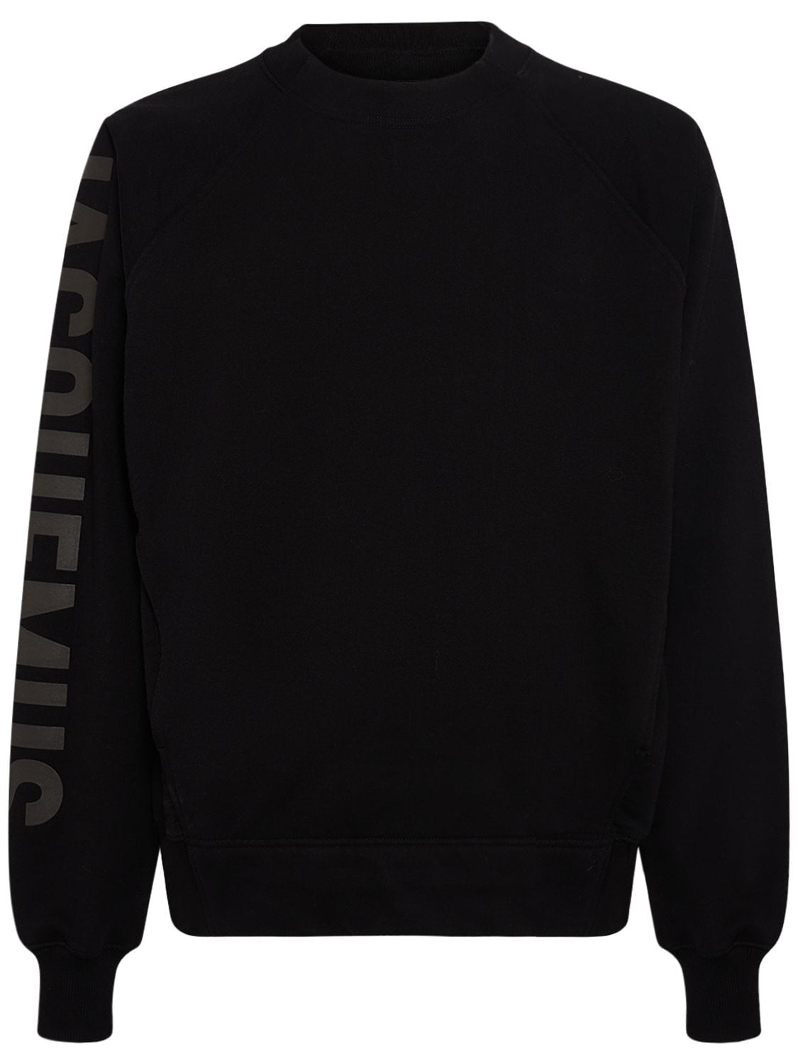 Shop Jacquemus Le Crewneck Typo Sweatshirt In Black