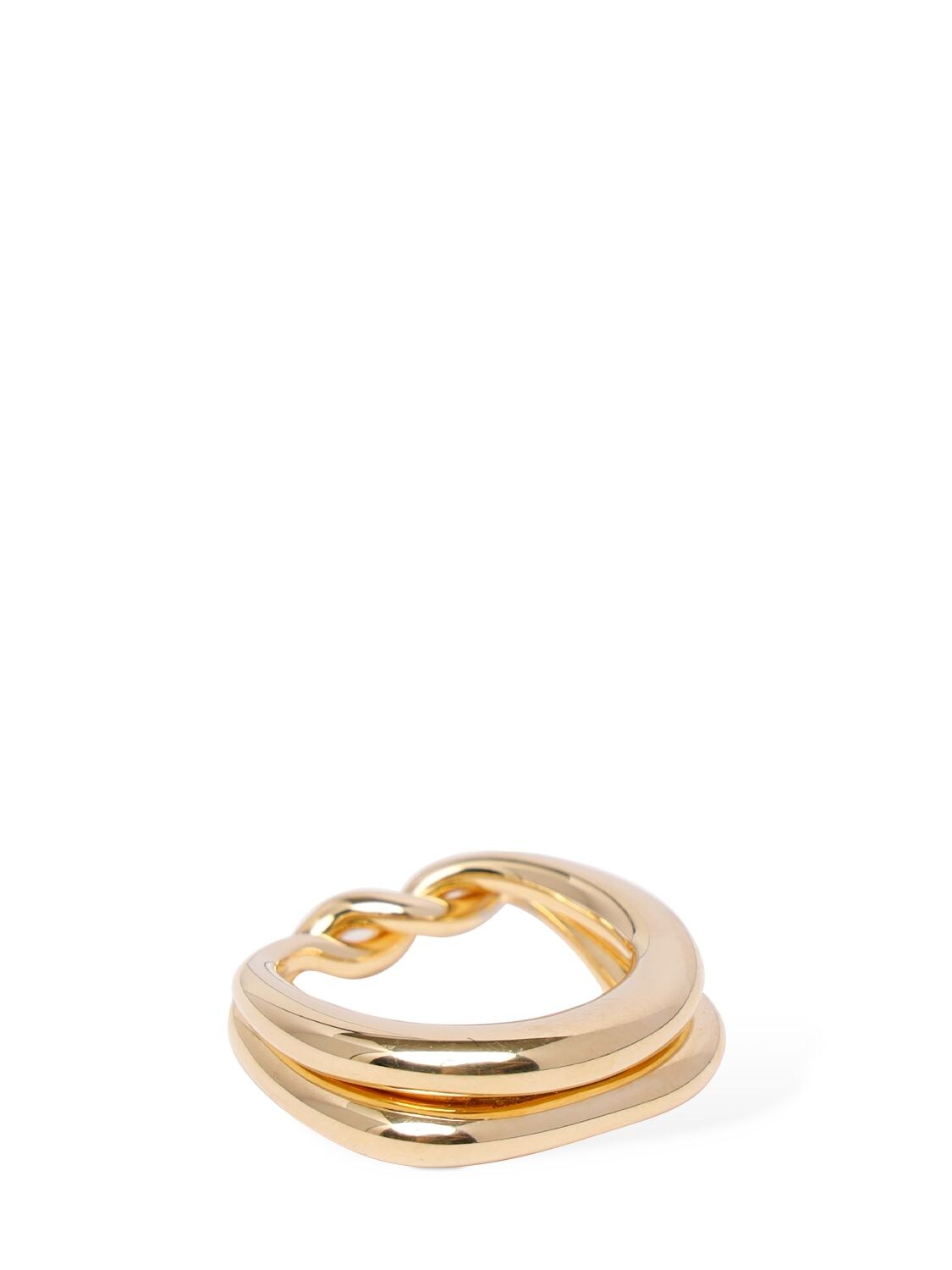 Shop Jacquemus La Bague Nodi Ring In Light Gold