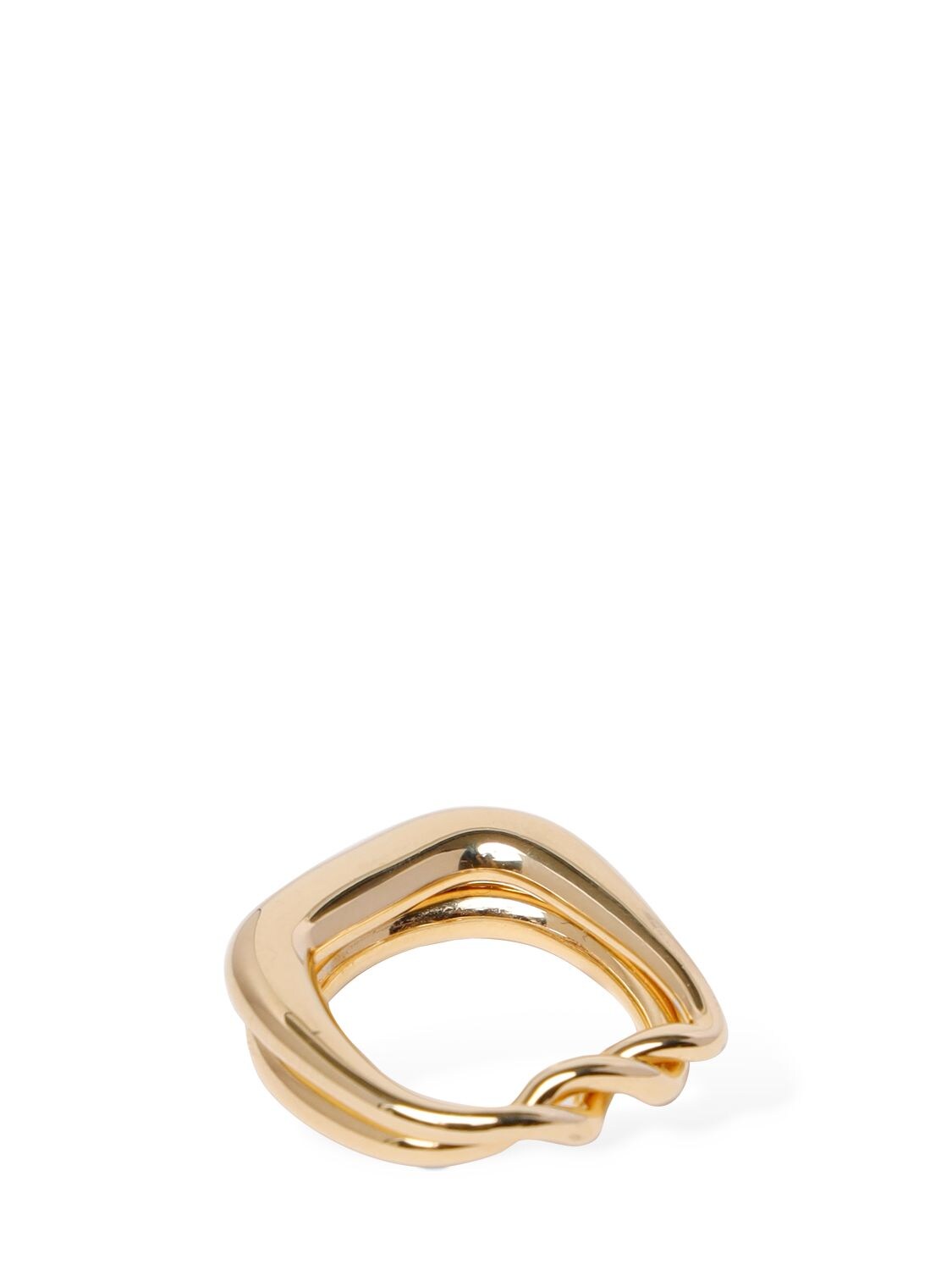 Shop Jacquemus La Bague Nodi Ring In Light Gold