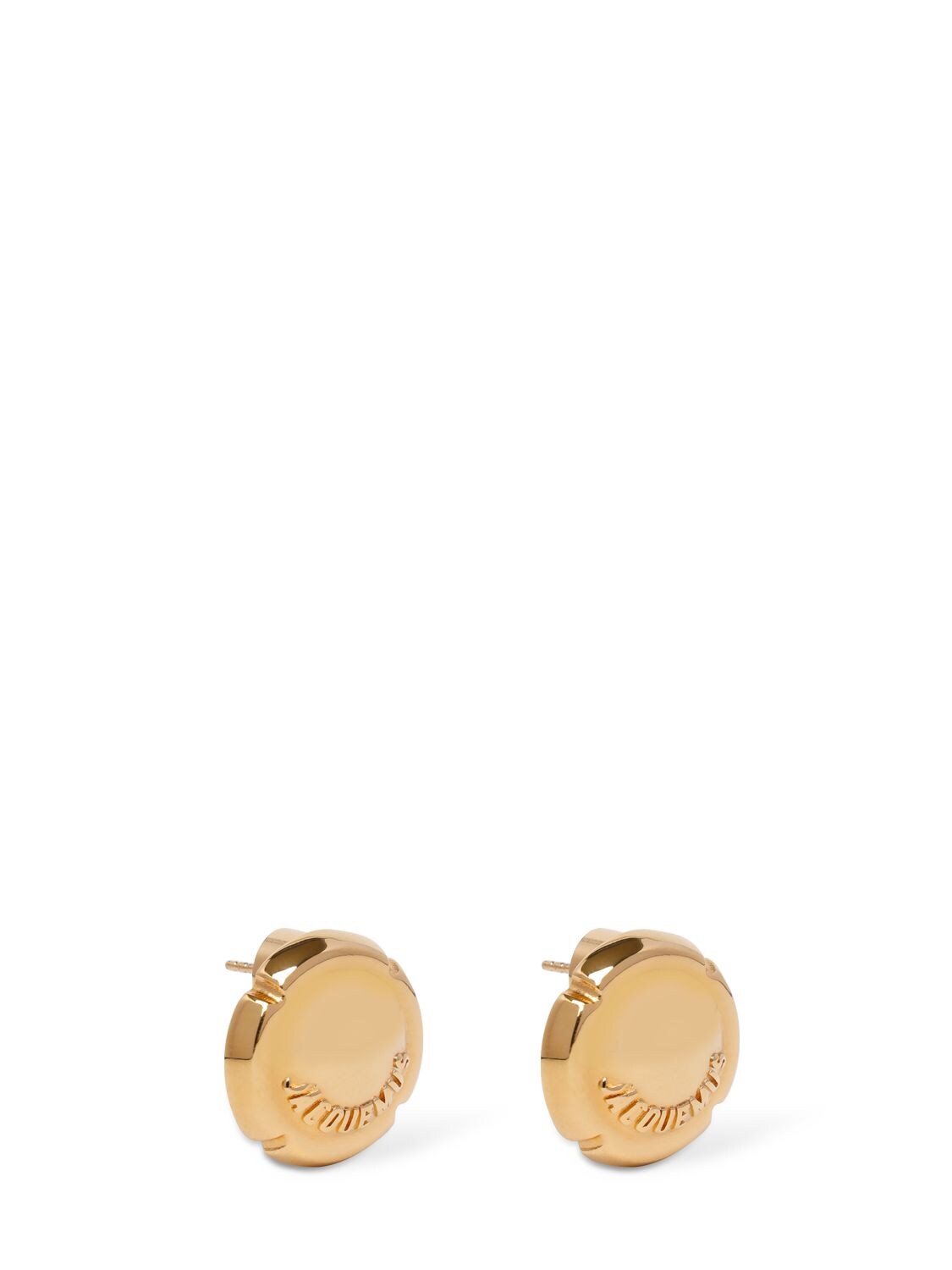 Shop Jacquemus Les Festiva Stud Earrings In Light Gold