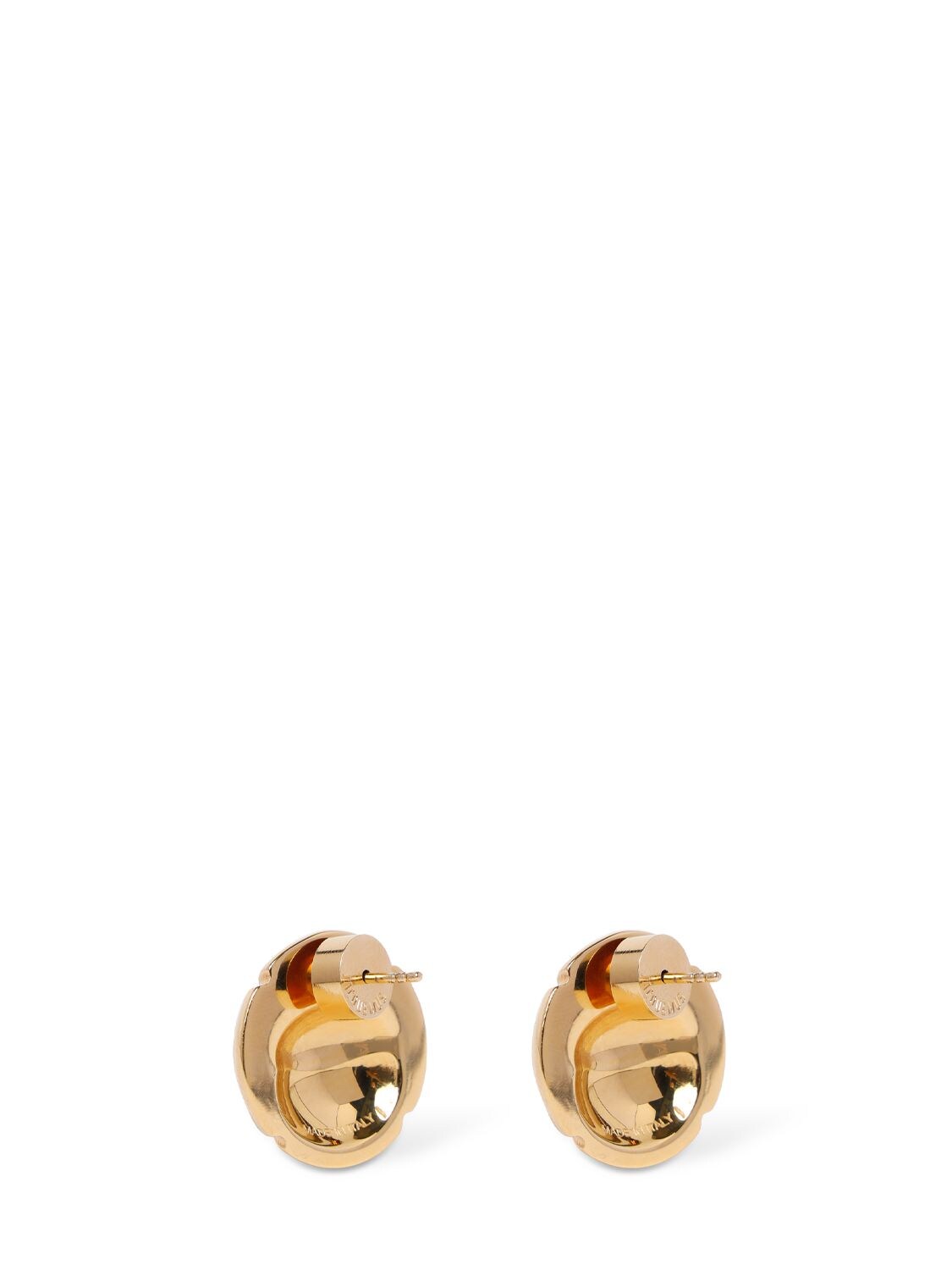 Shop Jacquemus Les Festiva Stud Earrings In Light Gold
